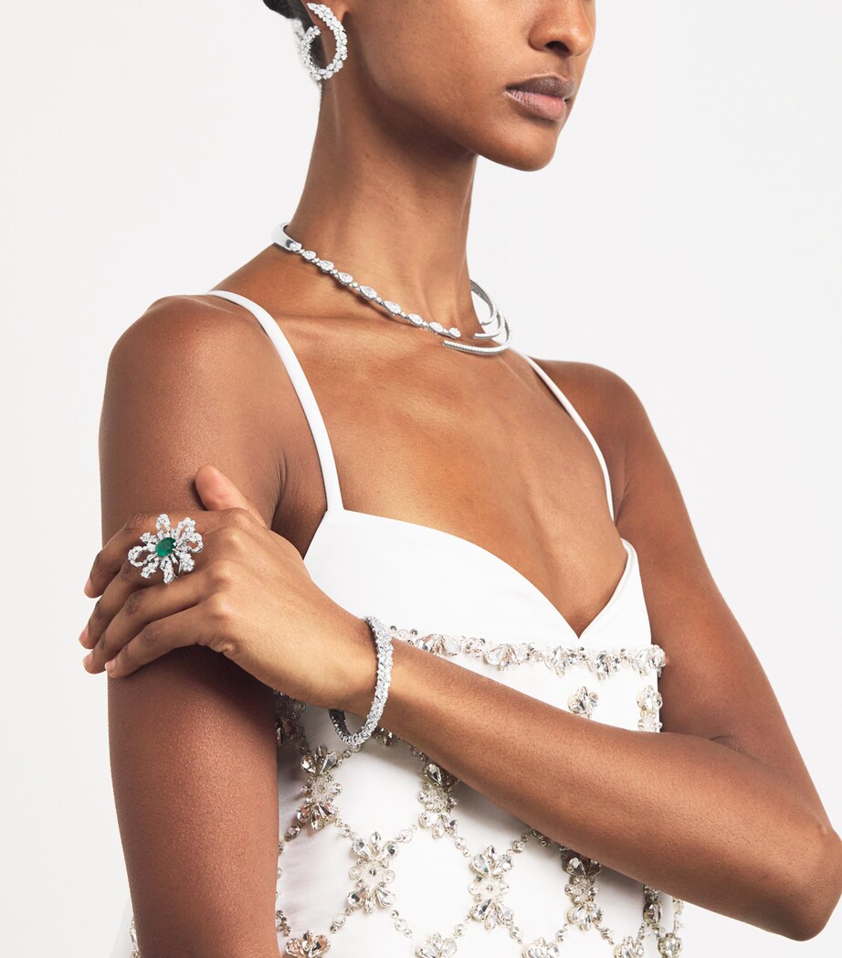 Yeprem White Gold and Diamond Bangle White Gold Image 2