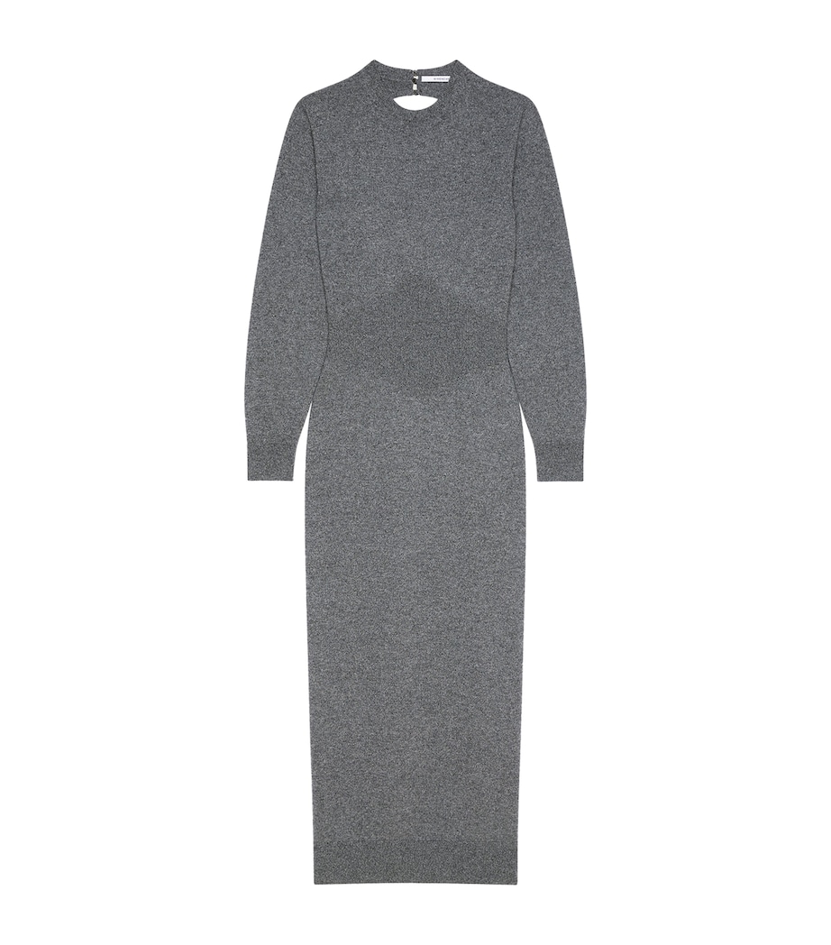 Cashmere Open Back Midi Dress MEDIUM GREY Image 1