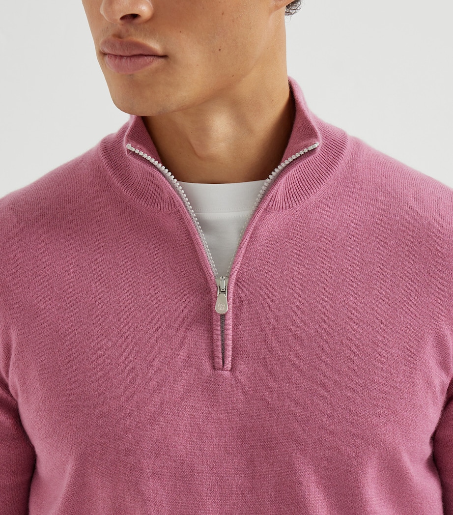 Cashmere Quarter-Zip Sweater CRZ64 Image 6