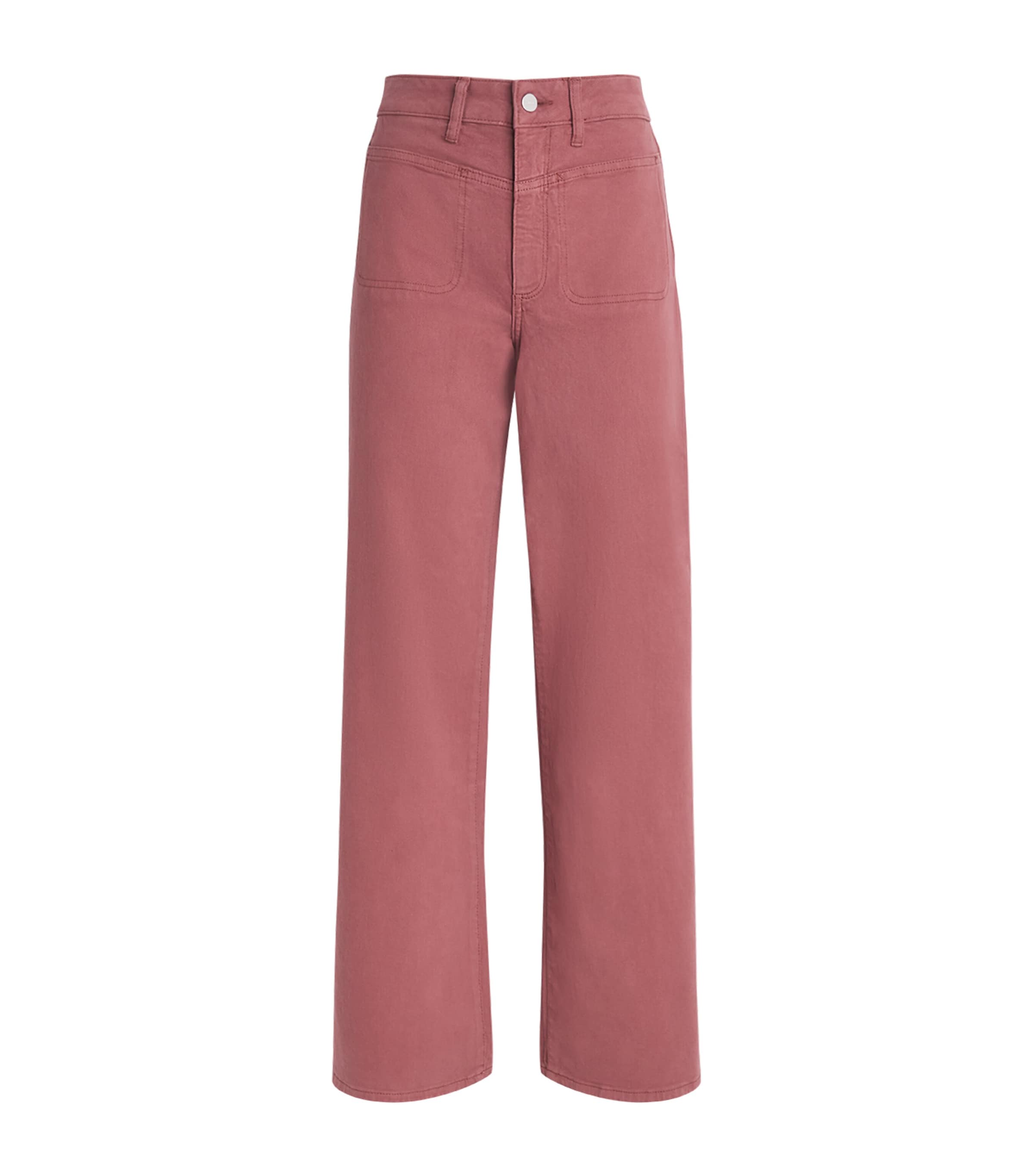 PAIGE Womens Anessa Wide-Leg Jeans Vintage Brick Berry Image 1