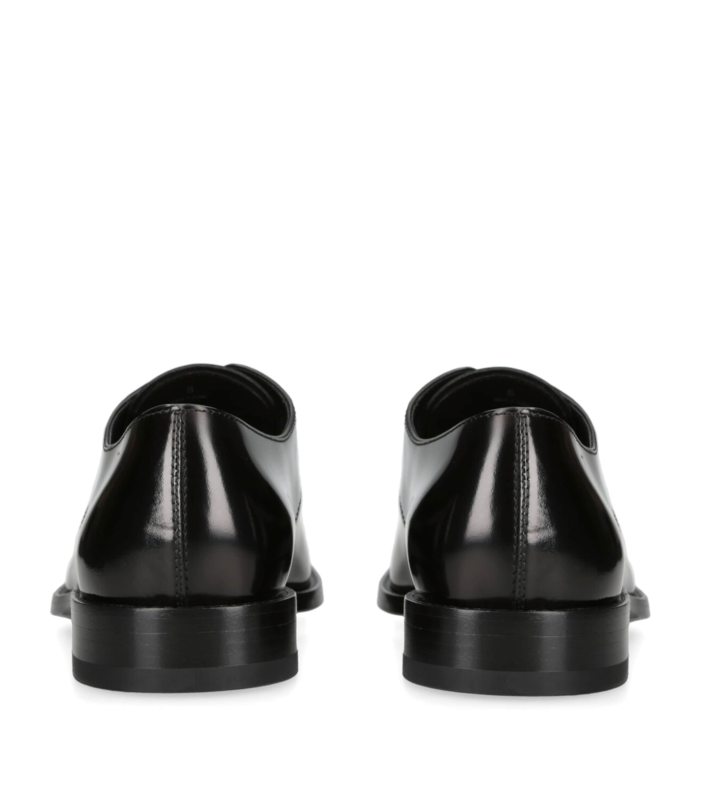 Leather Derby Shoes BLACK Image 2