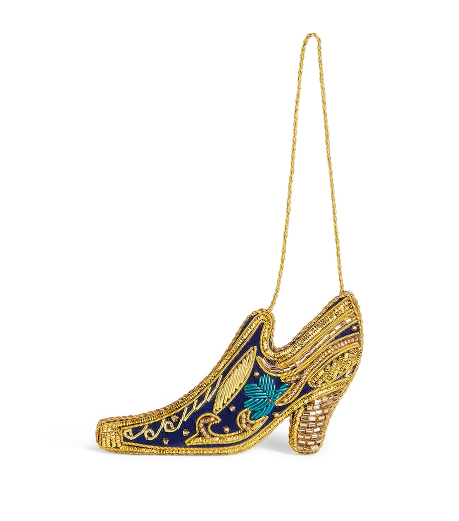 Harrods Bead-Embellished Shoe Tree Decoration Navy Blue Image 1