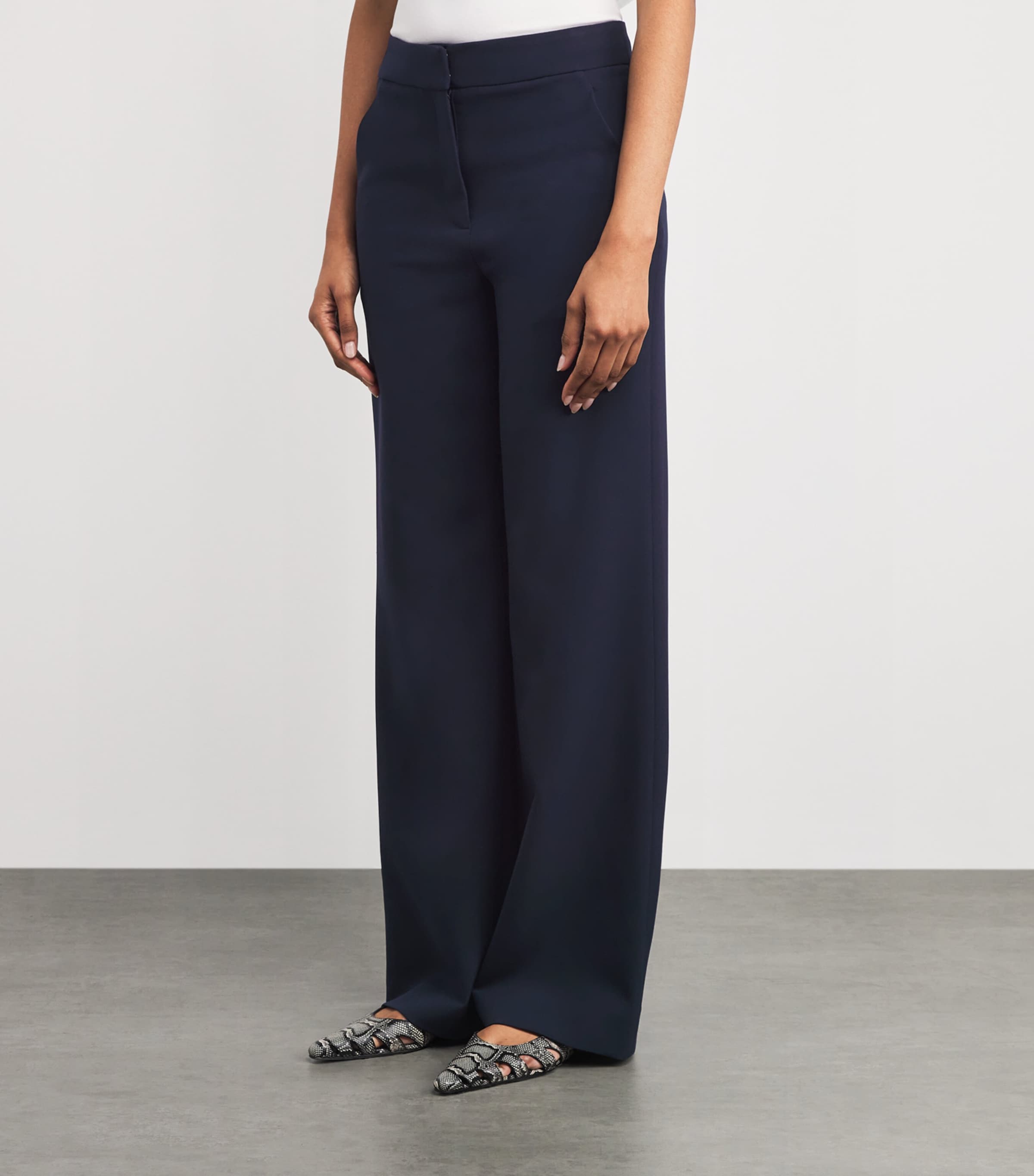 Tonelli Wide-Leg Trousers B0055 NAVY Image 3