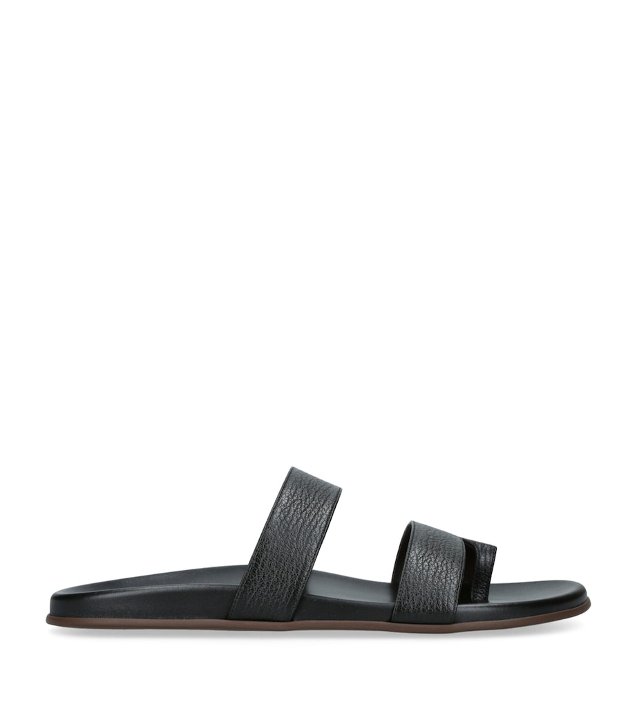 Hugh Leather Sandals BLACK Image 1