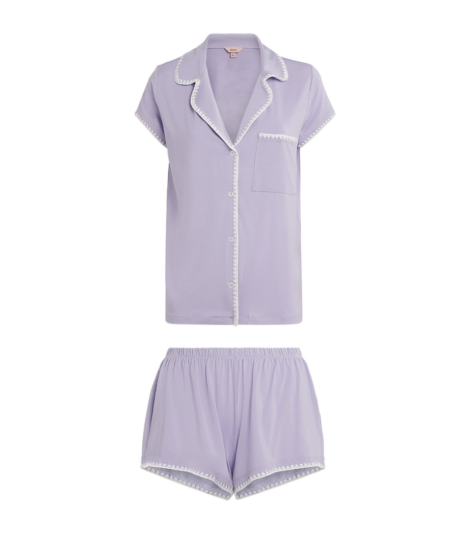 Eberjey Womens Frida Short Pyjama Set Ldiv Lavender D Image 1