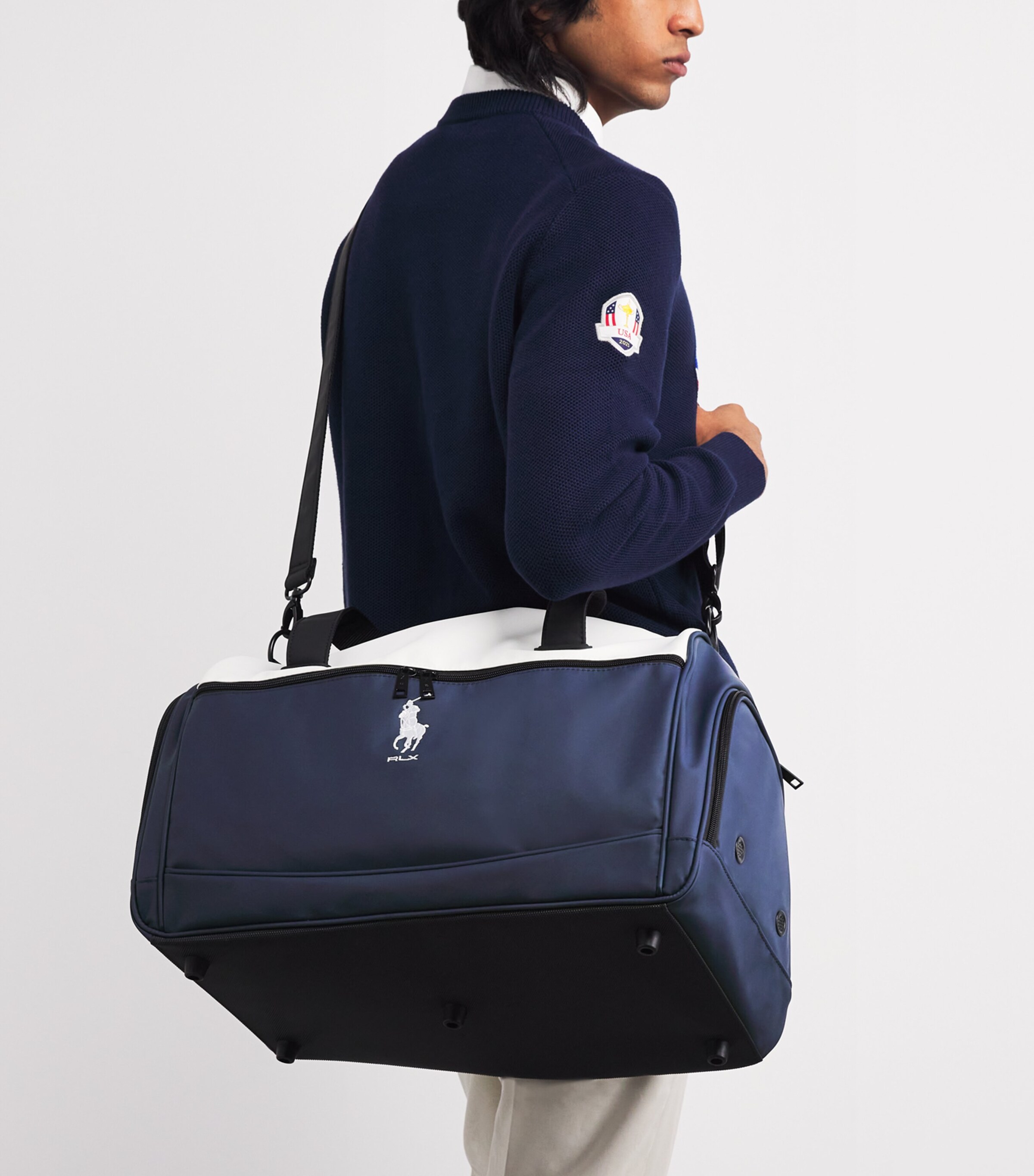Logo Golf Duffle Bag NAVY/WHITE Image 2