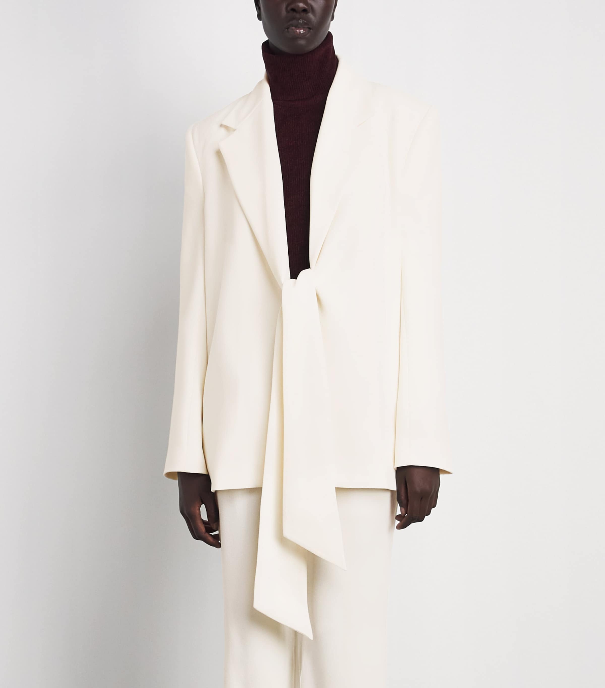 CAMILLA AND MARC Womens Draped Darien Blazer Mcrm Cream Image 4