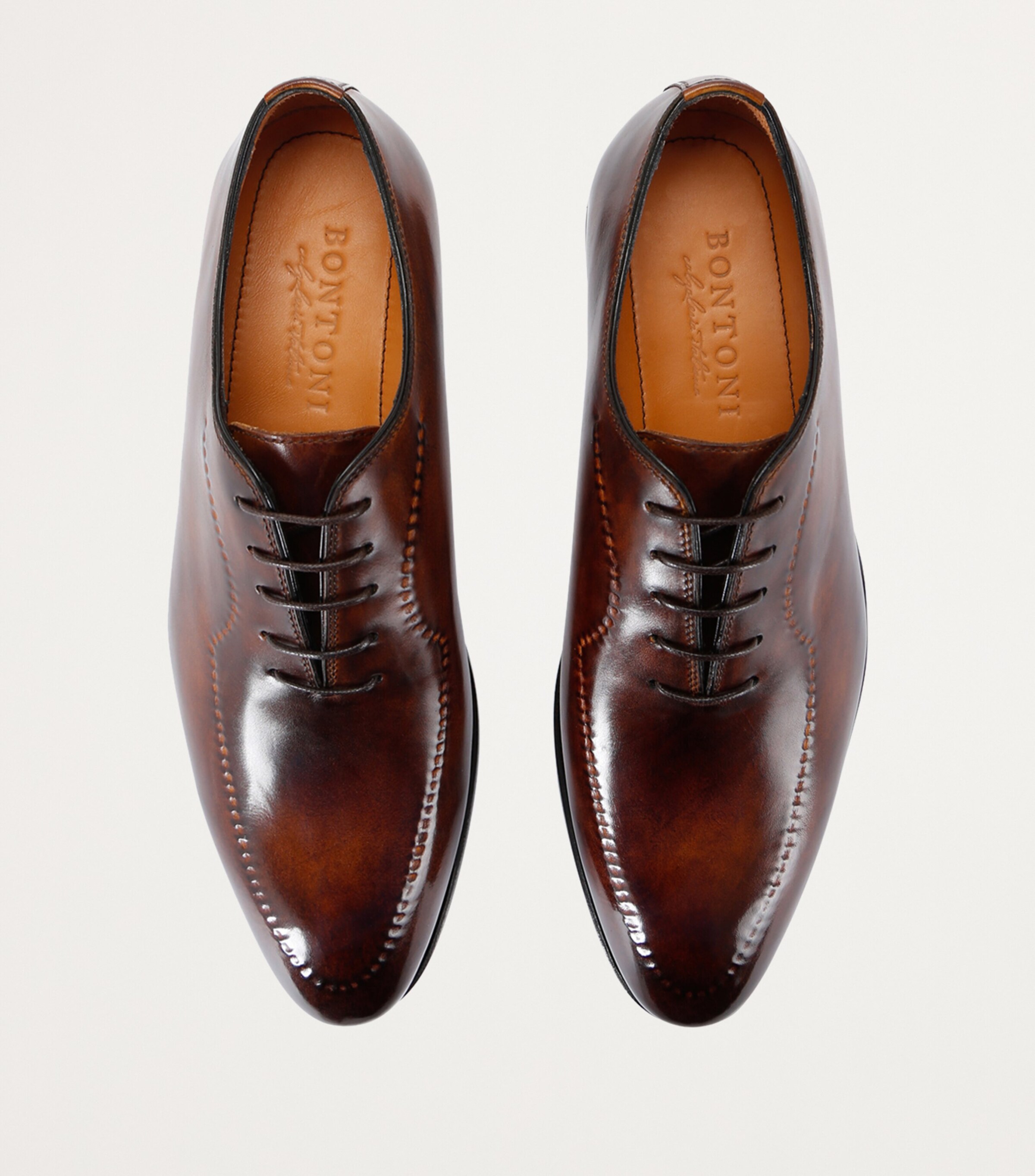 Bontoni Beige Leather Elegante Reverse Loafers | Harrods AU