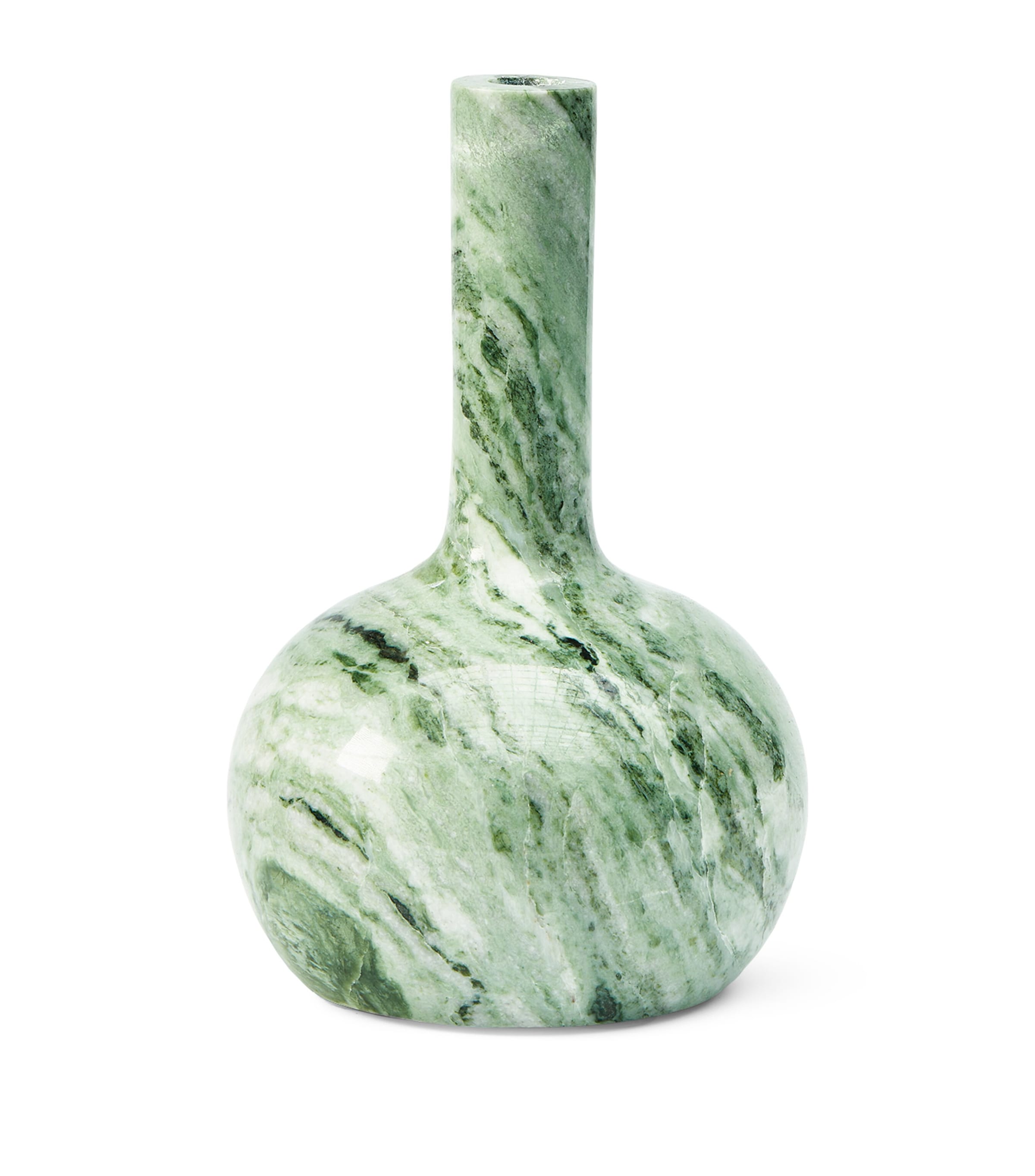 Polspotten Marble Heritage Bell Candle Holder In Green