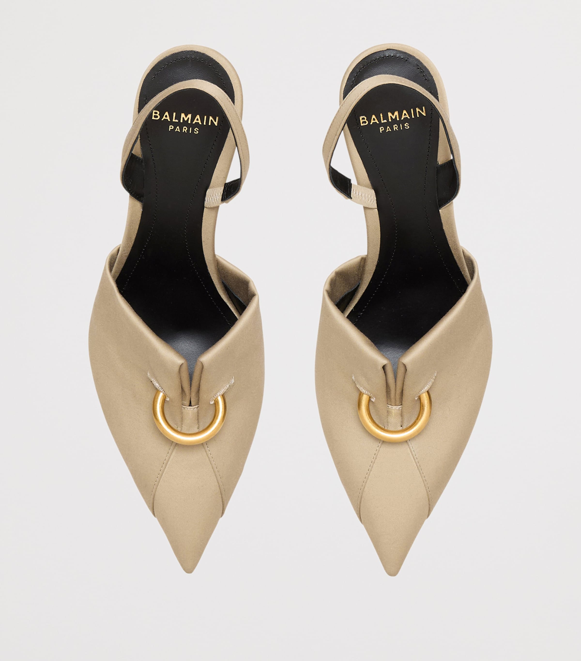 Pierced Slingback Heeled Mules 75 0AN SABLE Image 5