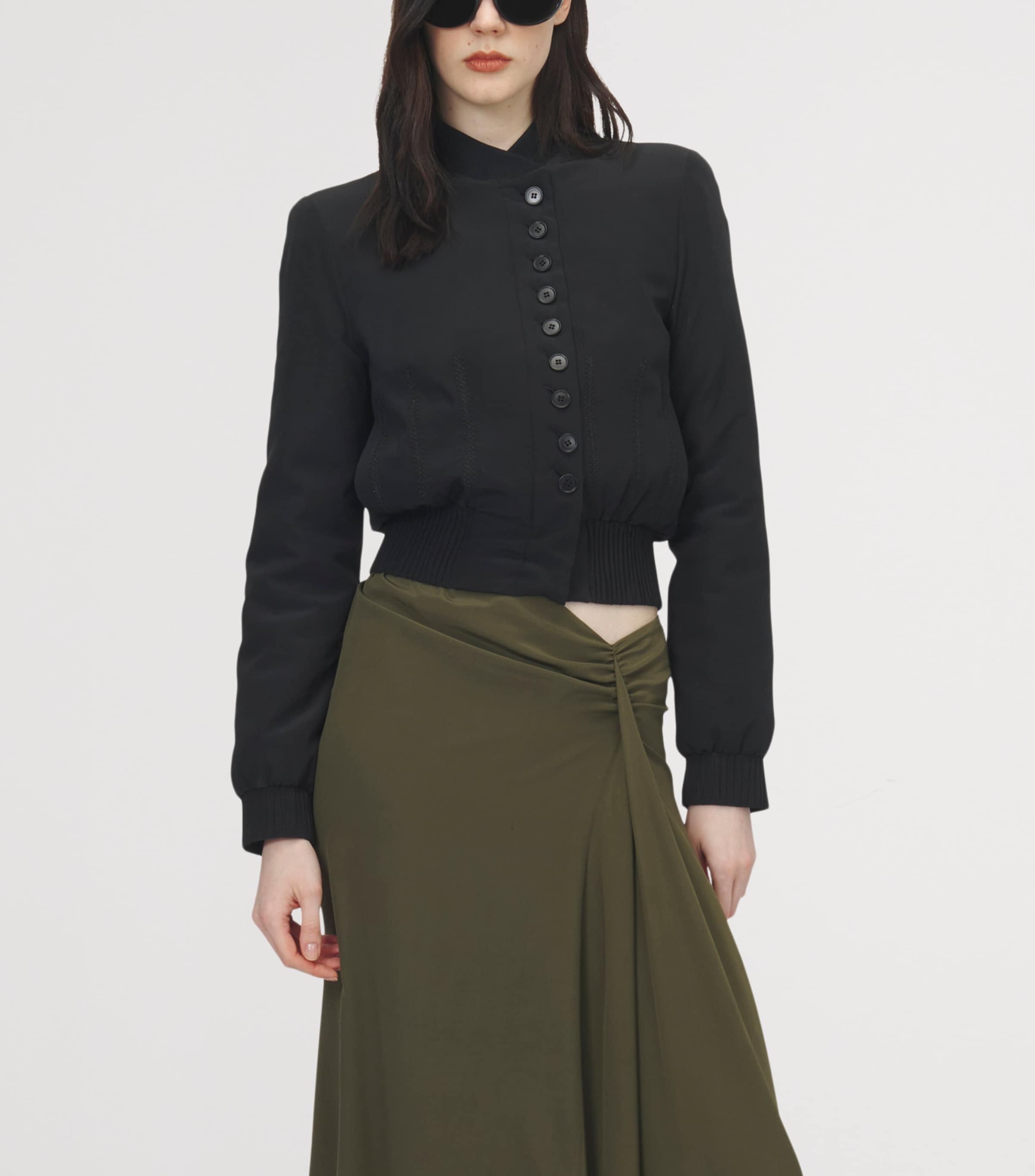McQueen Womens Silk Bomber Jacket Image 4