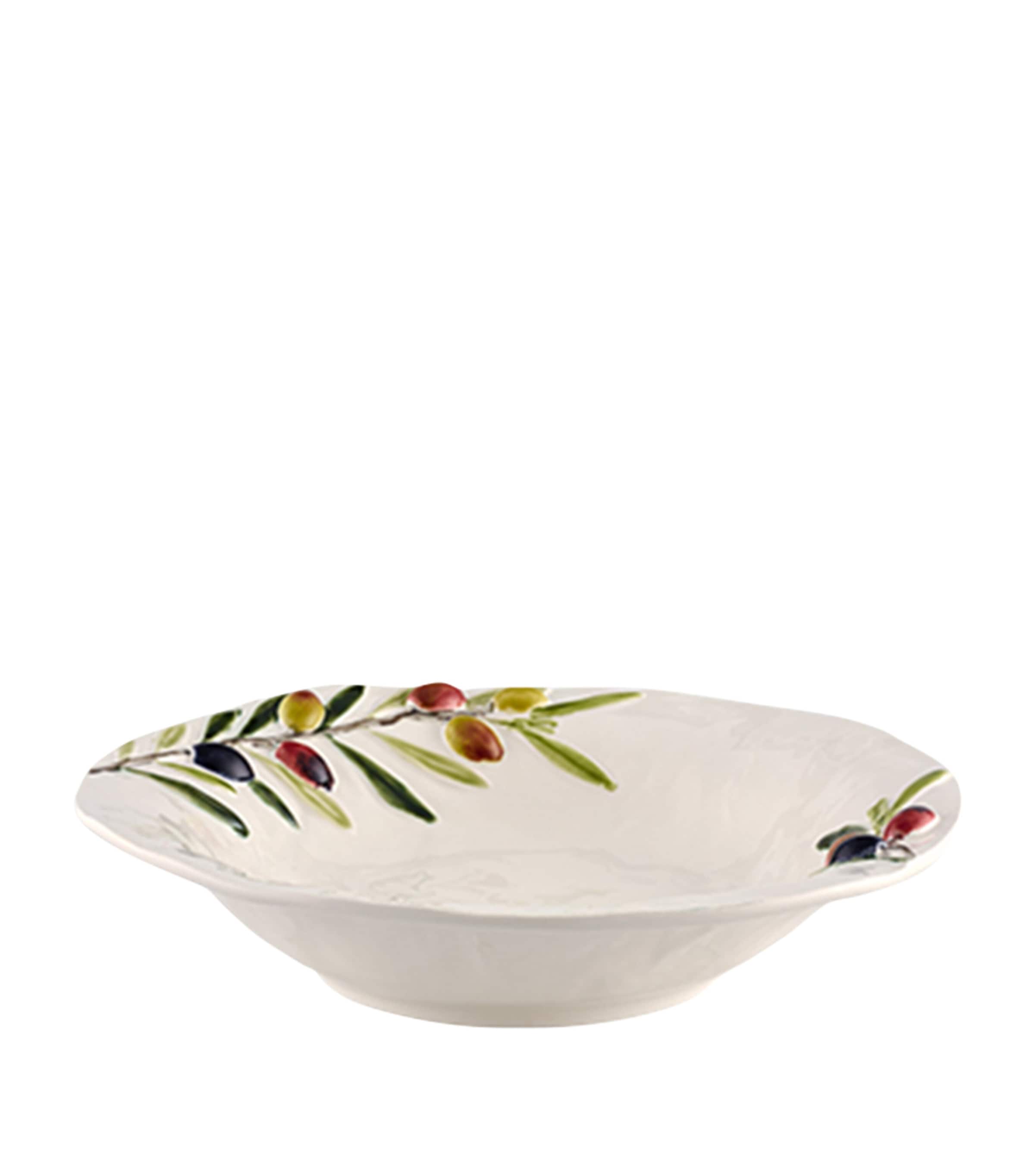 Bordallo Pinheiro x Esporão Olival Pasta Plate (22.5cm) White, Green, Brown Image 1