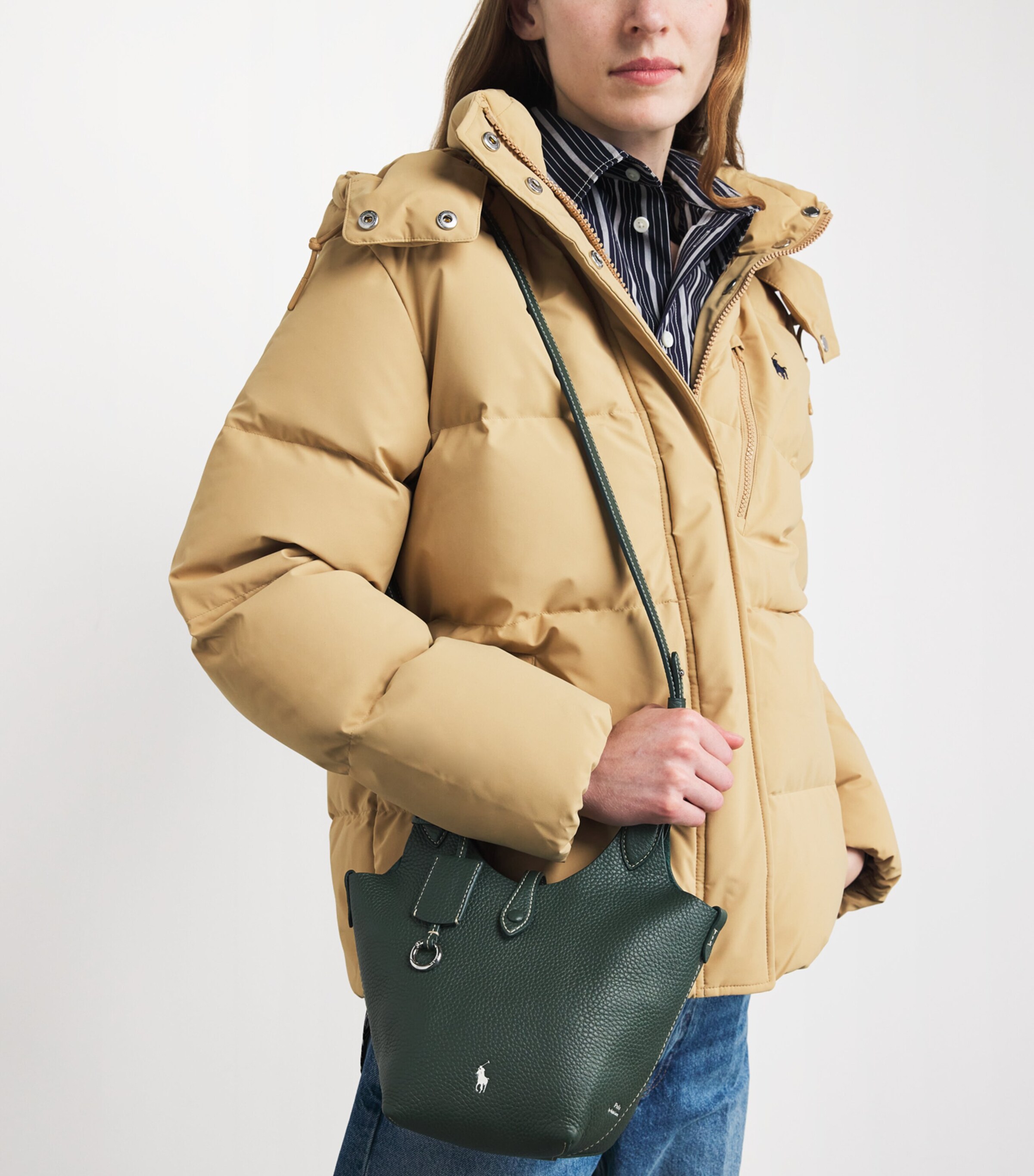 Polo Ralph Lauren Green Small Leather Polo Play Cross-Body Bag