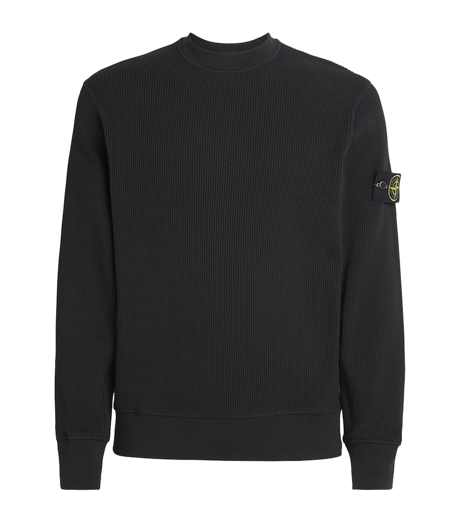 Cotton Waffle-Knit Sweater V0029 Image 1