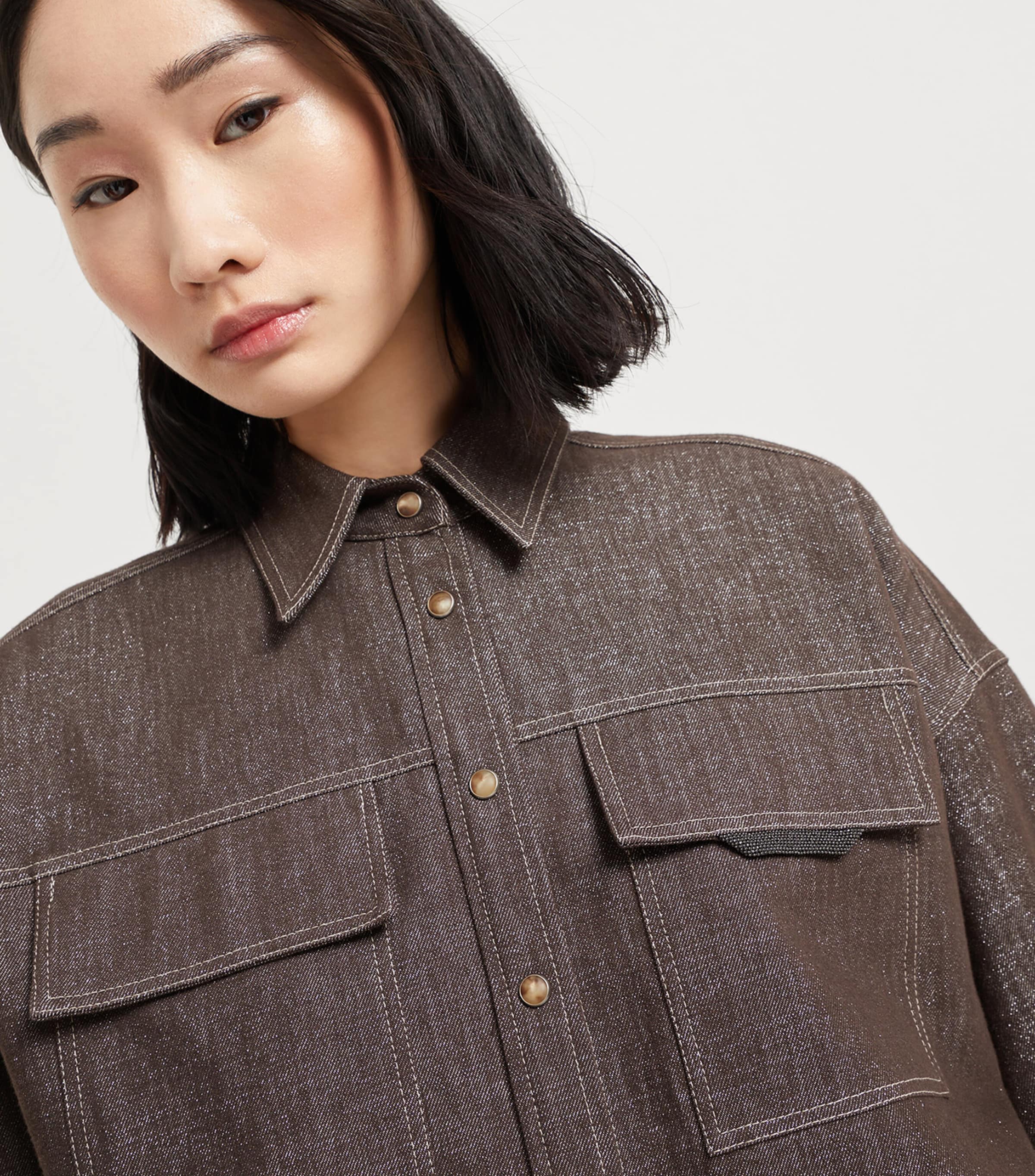 Sparkling No-Fade Denim Shirt C003 Image 6