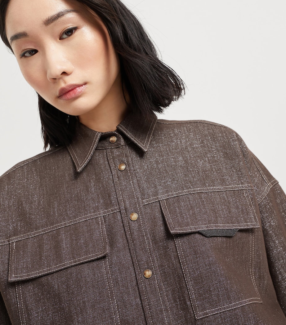 Sparkling No-Fade Denim Shirt C003 Image 6