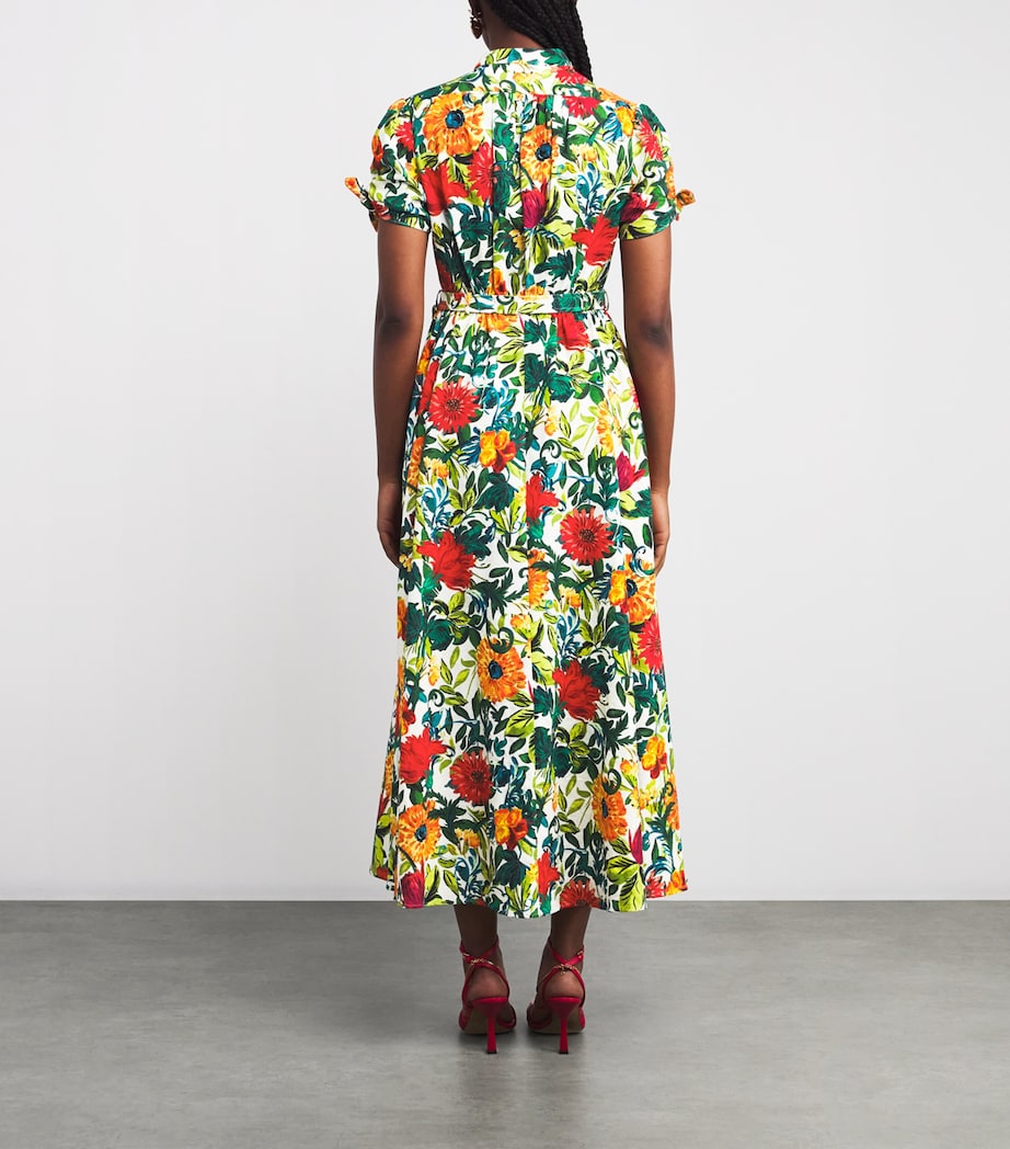 Cotton Ena Maxi Shirt Dress 2332-MANDEVIL FOLIAG Image 3