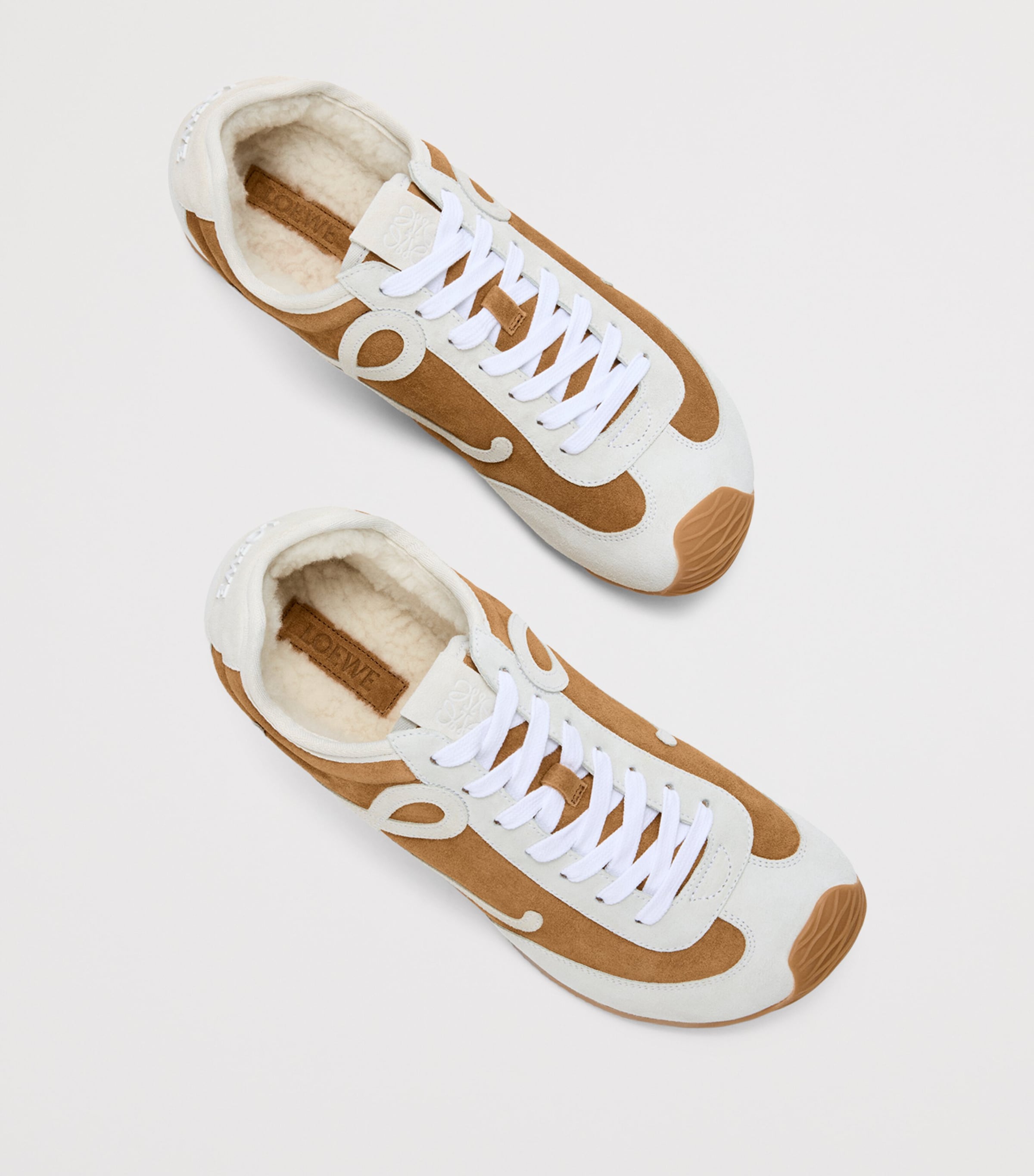 Shearling Ballet Runner 2.0 Sneakers TAN/WHITE Image 4