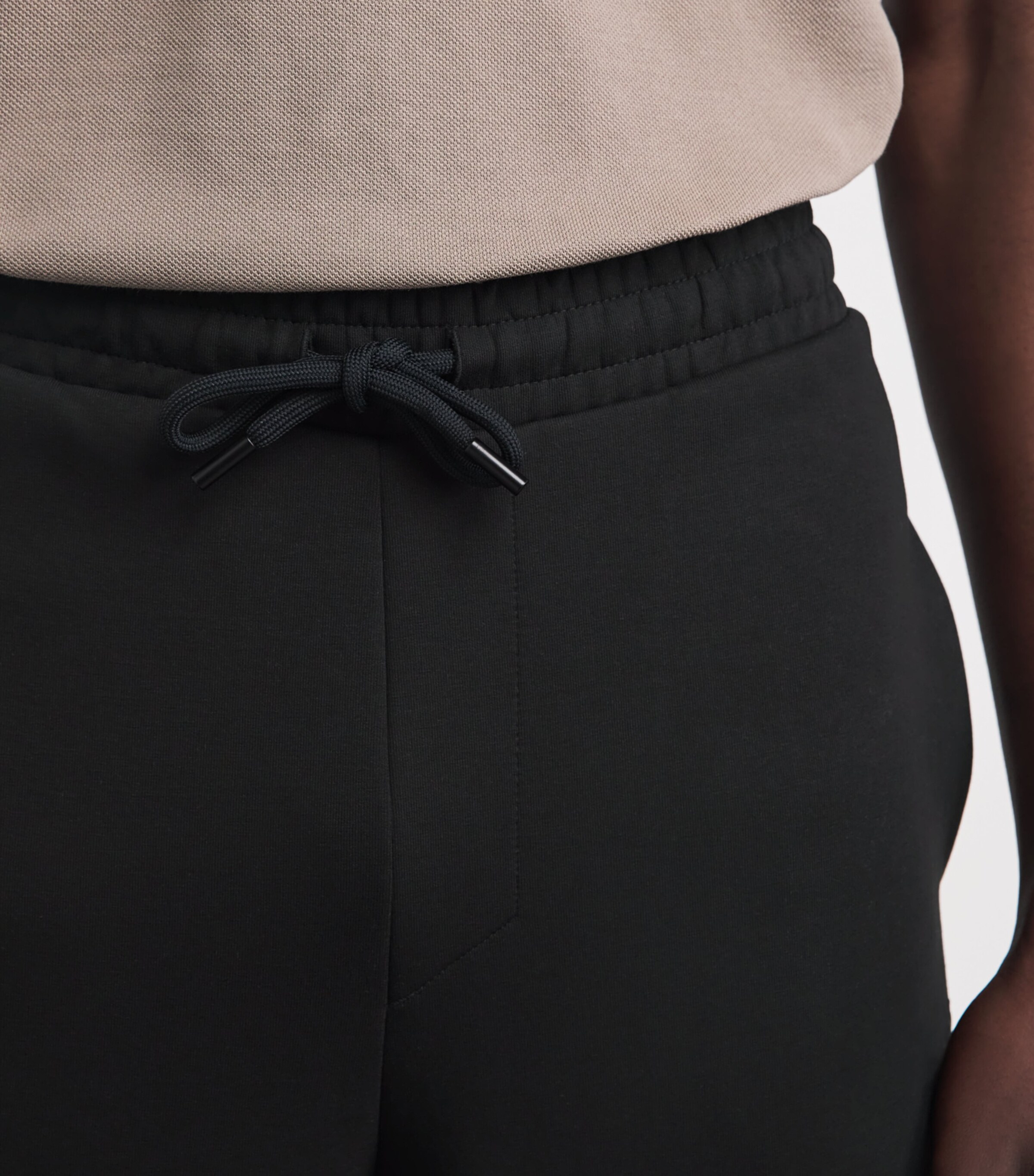 BOSS Mens Stretch-Cotton Logo Sweatpants Black Image 3