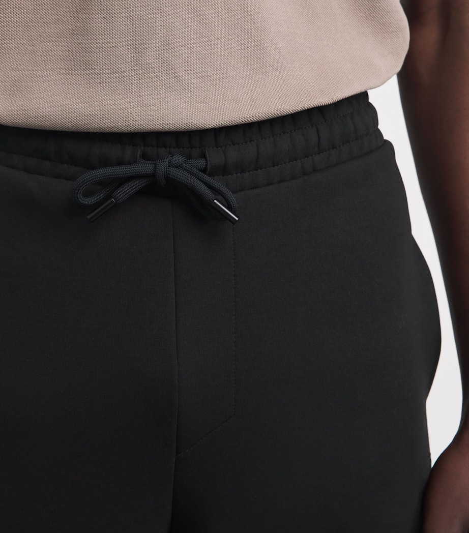 BOSS Mens Stretch-Cotton Logo Sweatpants Black Image 3