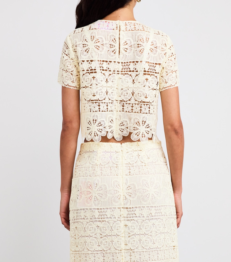 Crochet Short-Sleeve Top YE01 CAPER Image 4