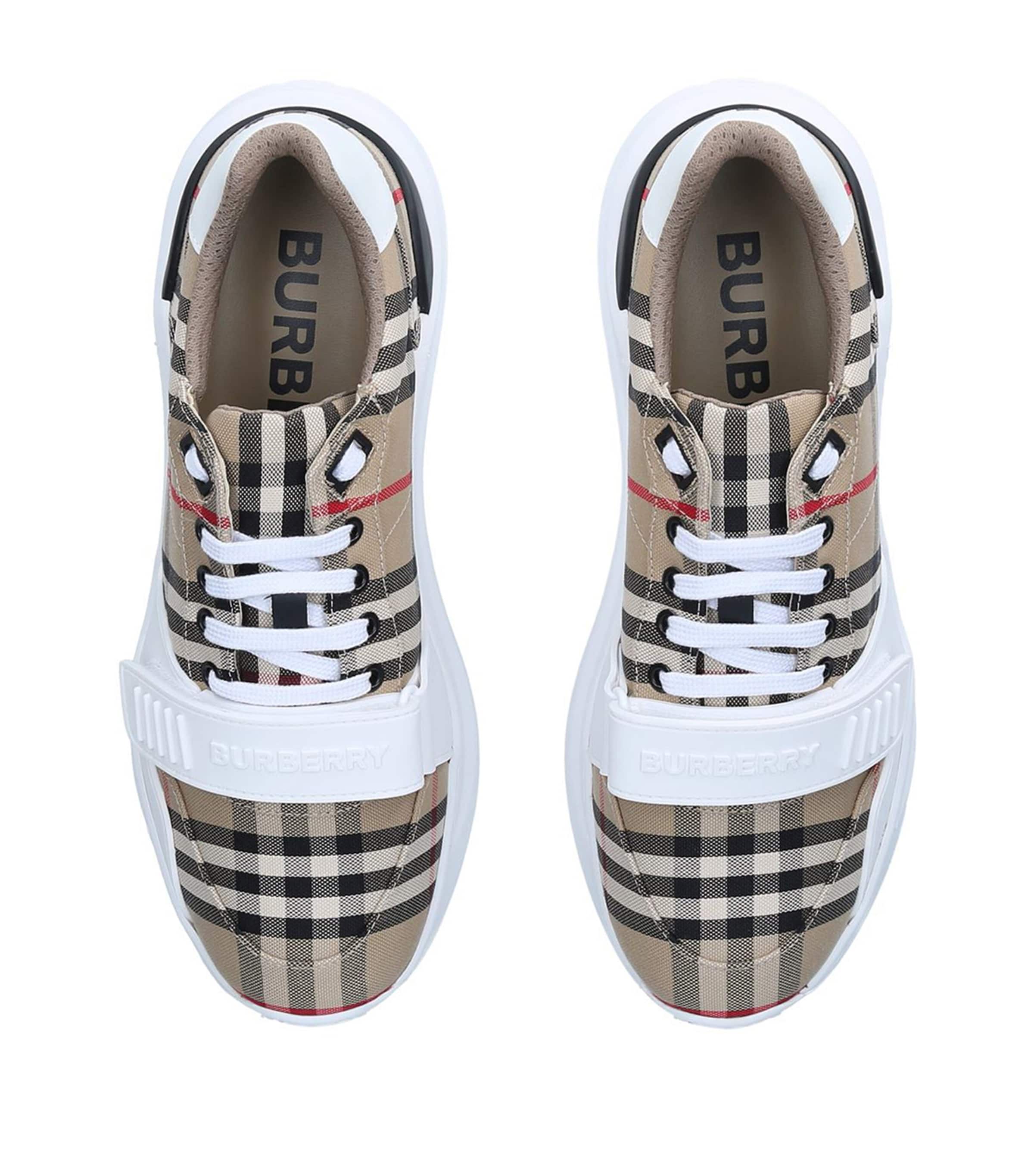 Burberry Check Regis Sneakers | Harrods US