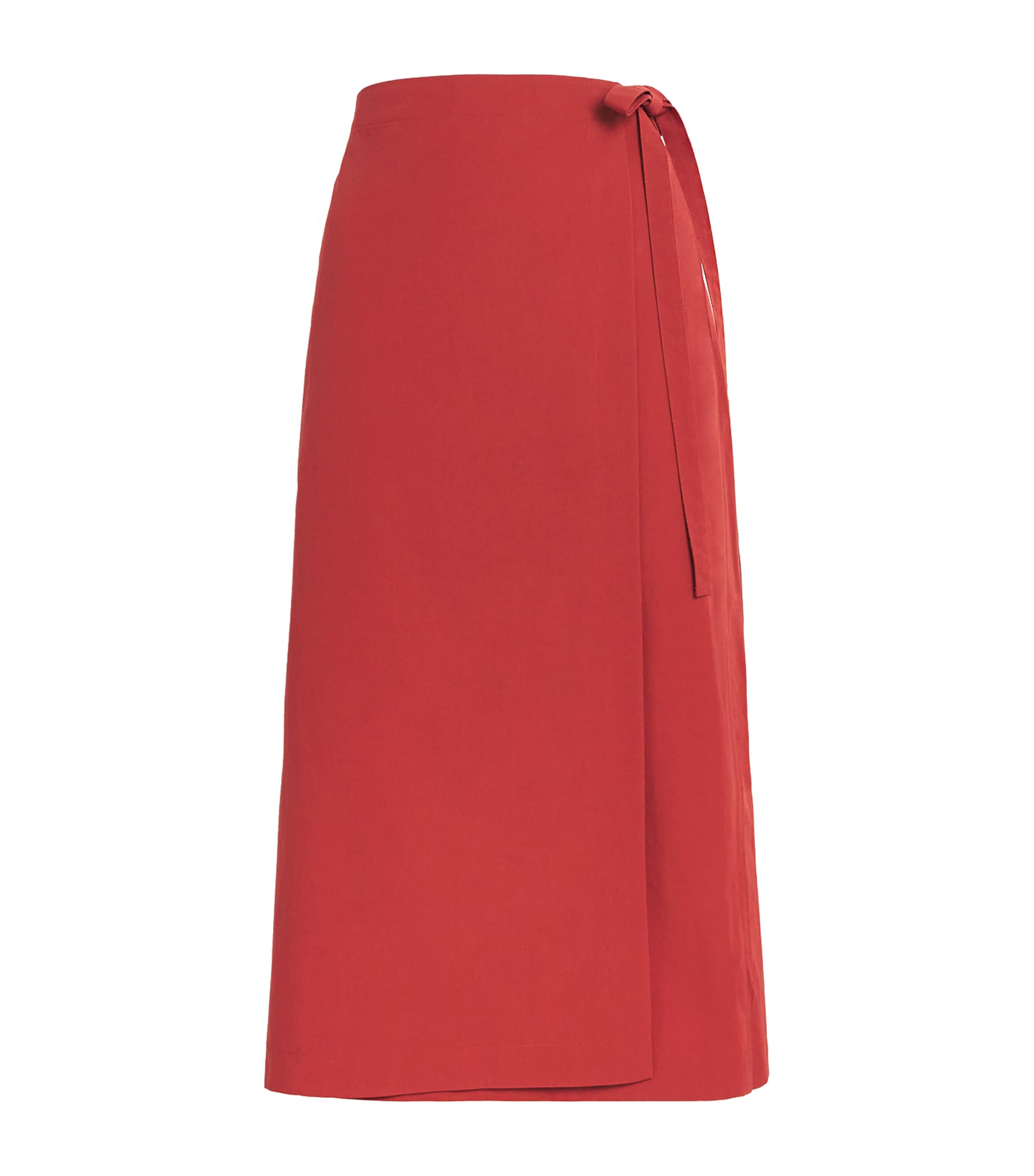 Vince Wrap Midi Skirt In Red