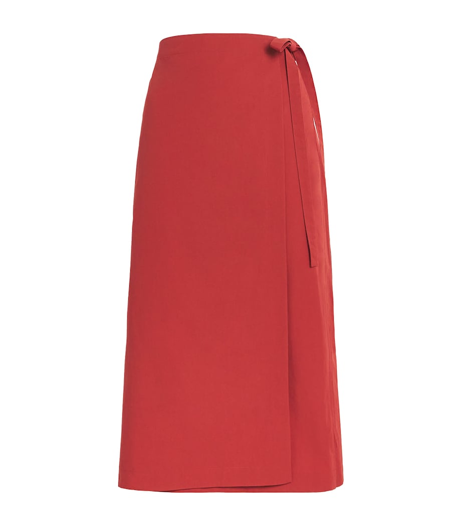 Wrap Midi Skirt 627BKR-BRICK ROSE Image 1