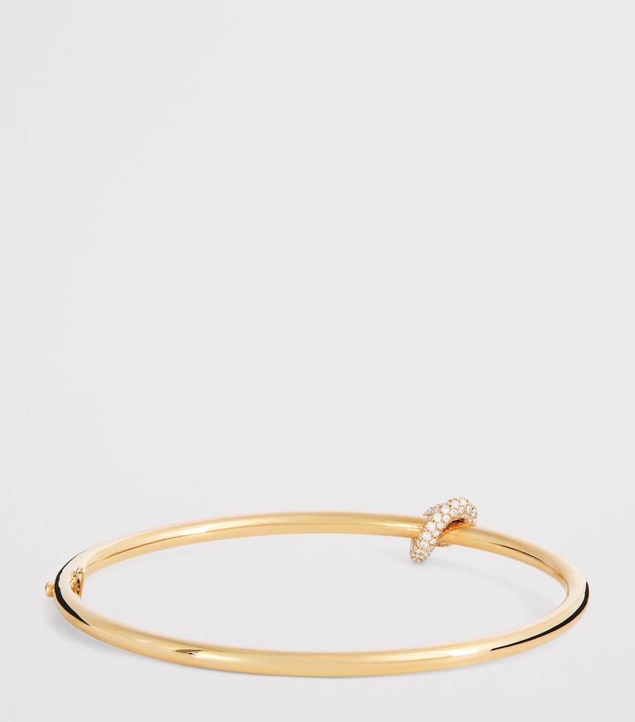 Yellow Gold and Diamond Legacy Knot Bangle YELLOW GOLD Image 3