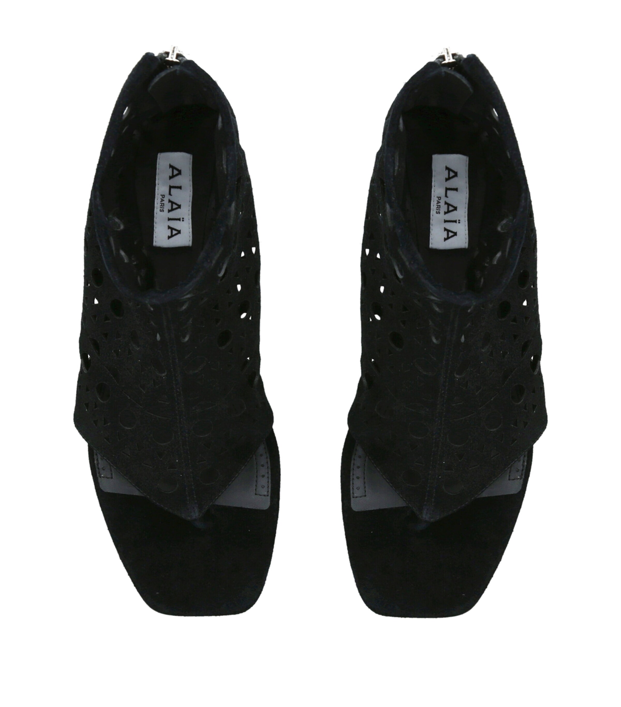 Alaïa Suede Neo Vienne High Sandals Black Image 4
