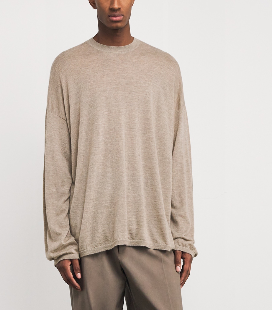 Akito Cashmere Long-Sleeve T-Shirt BEIGE MELANGE Image 3