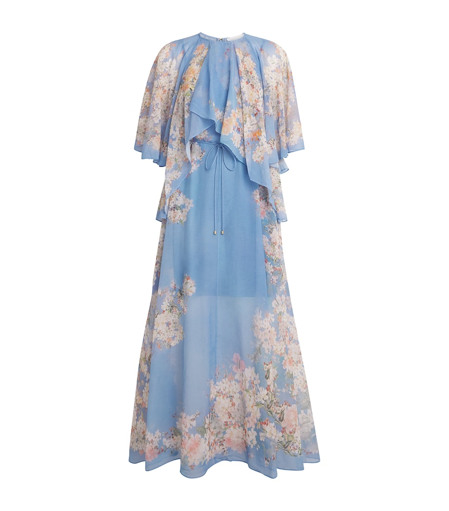 Tiered Cascadian Maxi Dress TLBLBTFLO TEAL/BLUE Image 1