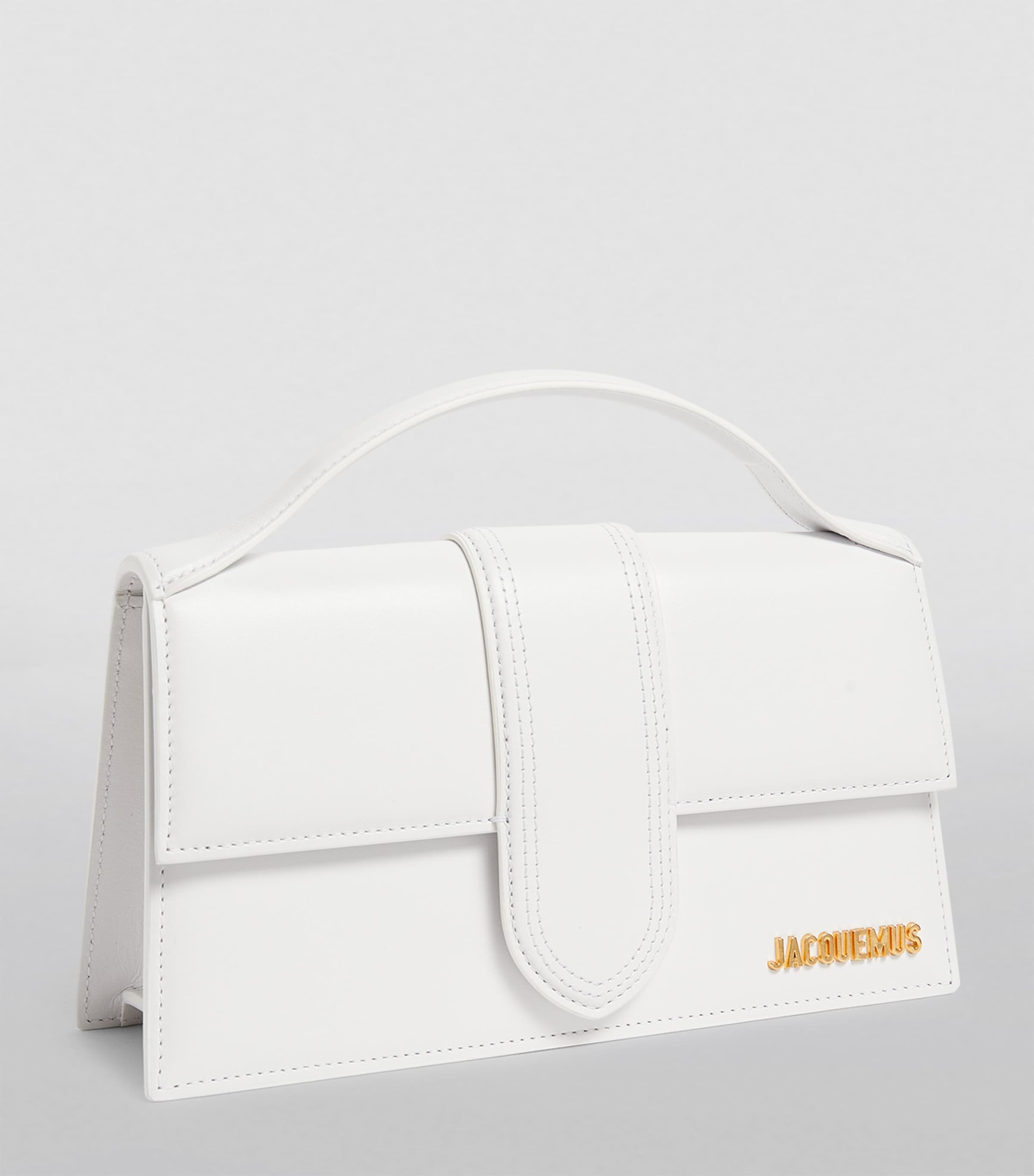 Jacquemus White Leather Le Grand Bambino Shoulder Bag Harrods US