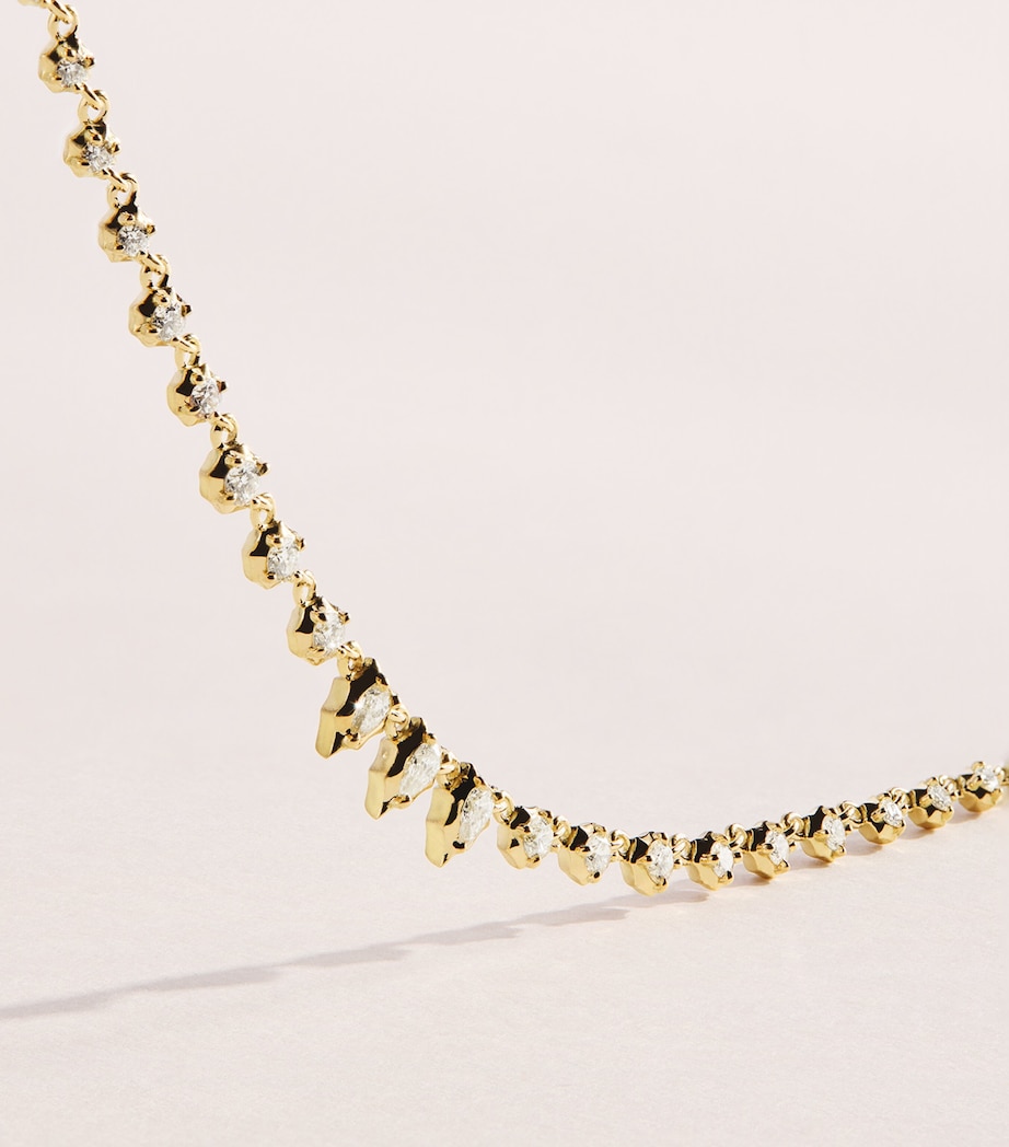 Jade Trau Yellow Gold and Diamond Small Envoy Riviera Necklace Yellow Gold Image 4