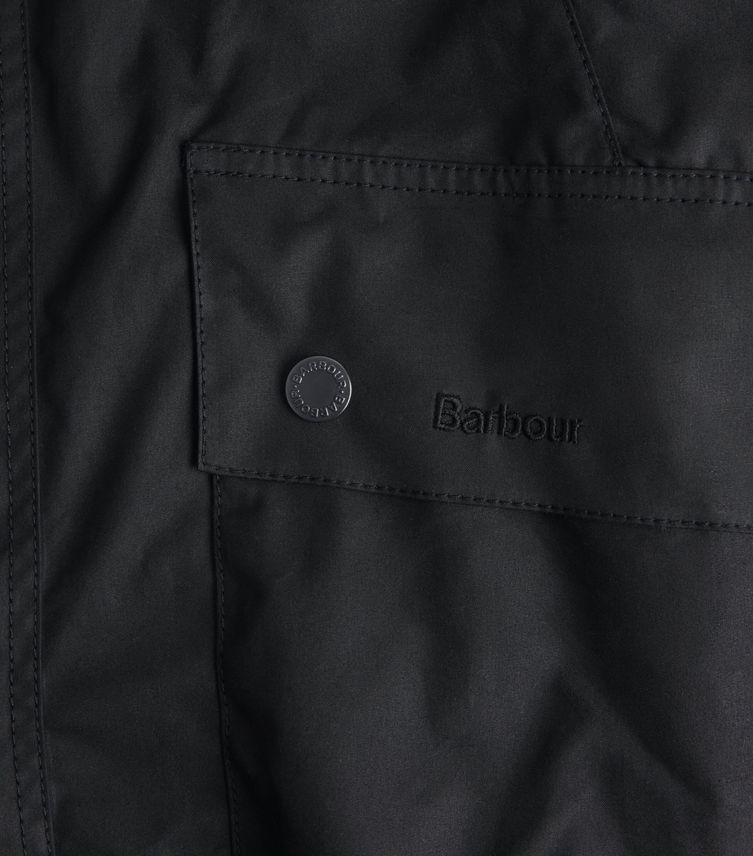 Waxed Cotton Tide Jacket BK71 BLACK Image 5