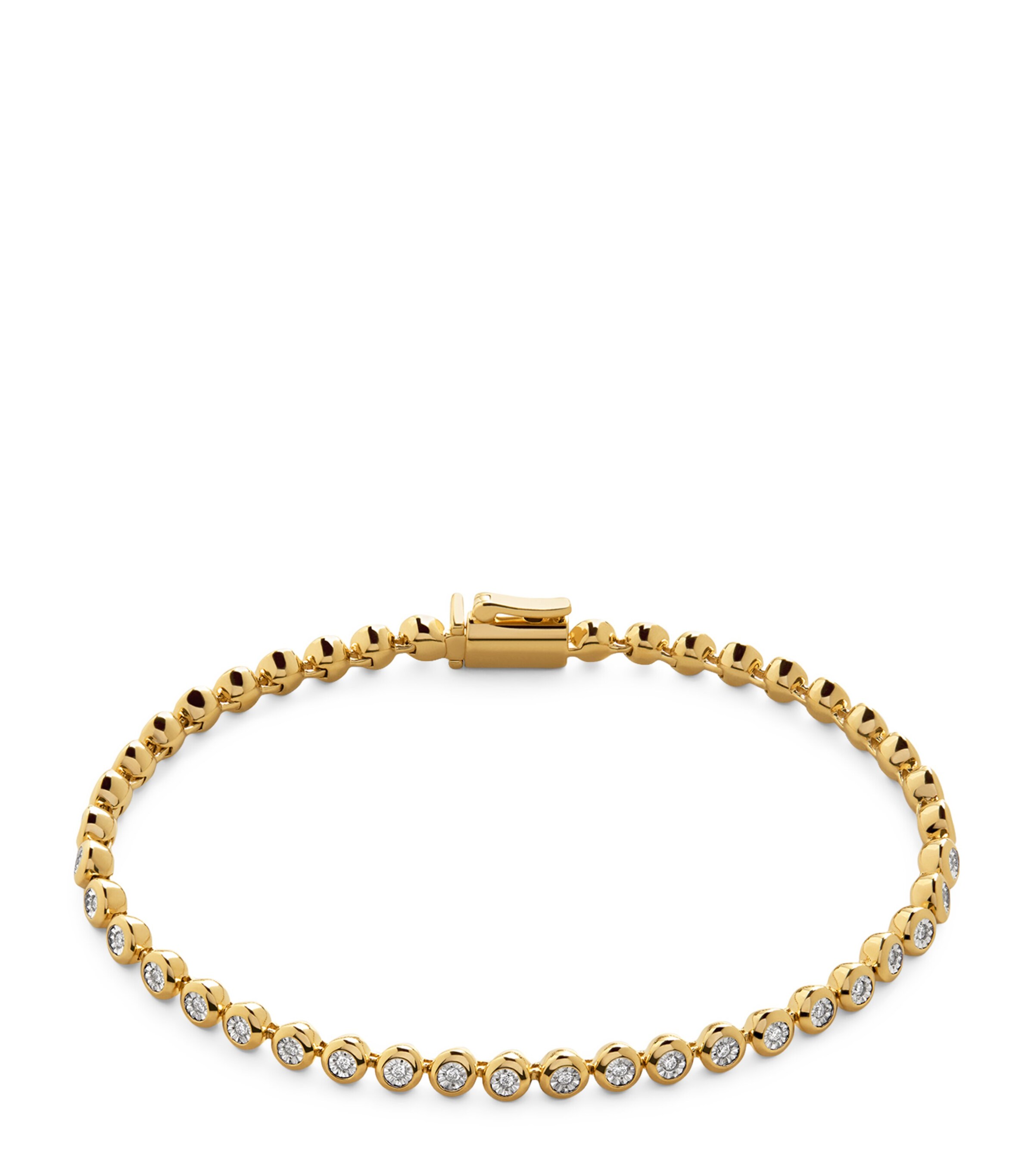 Monica Vinader Gold Vermeil Diamond Essentials Tennis Bracelet Gold Vermeil Image 1