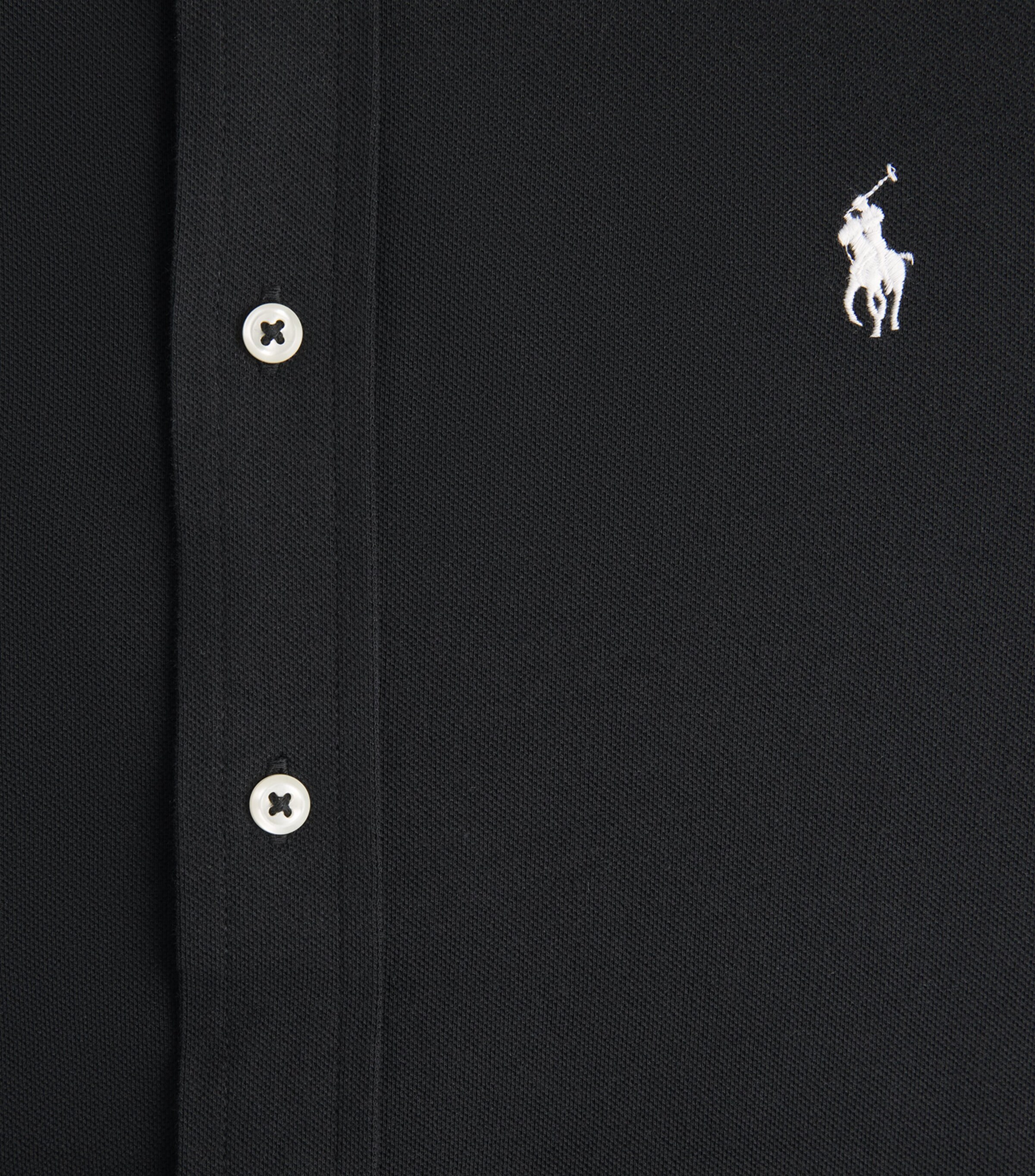 Polo Ralph Lauren Mens Cotton Featherweight Mesh Shirt Polo Black Image 6