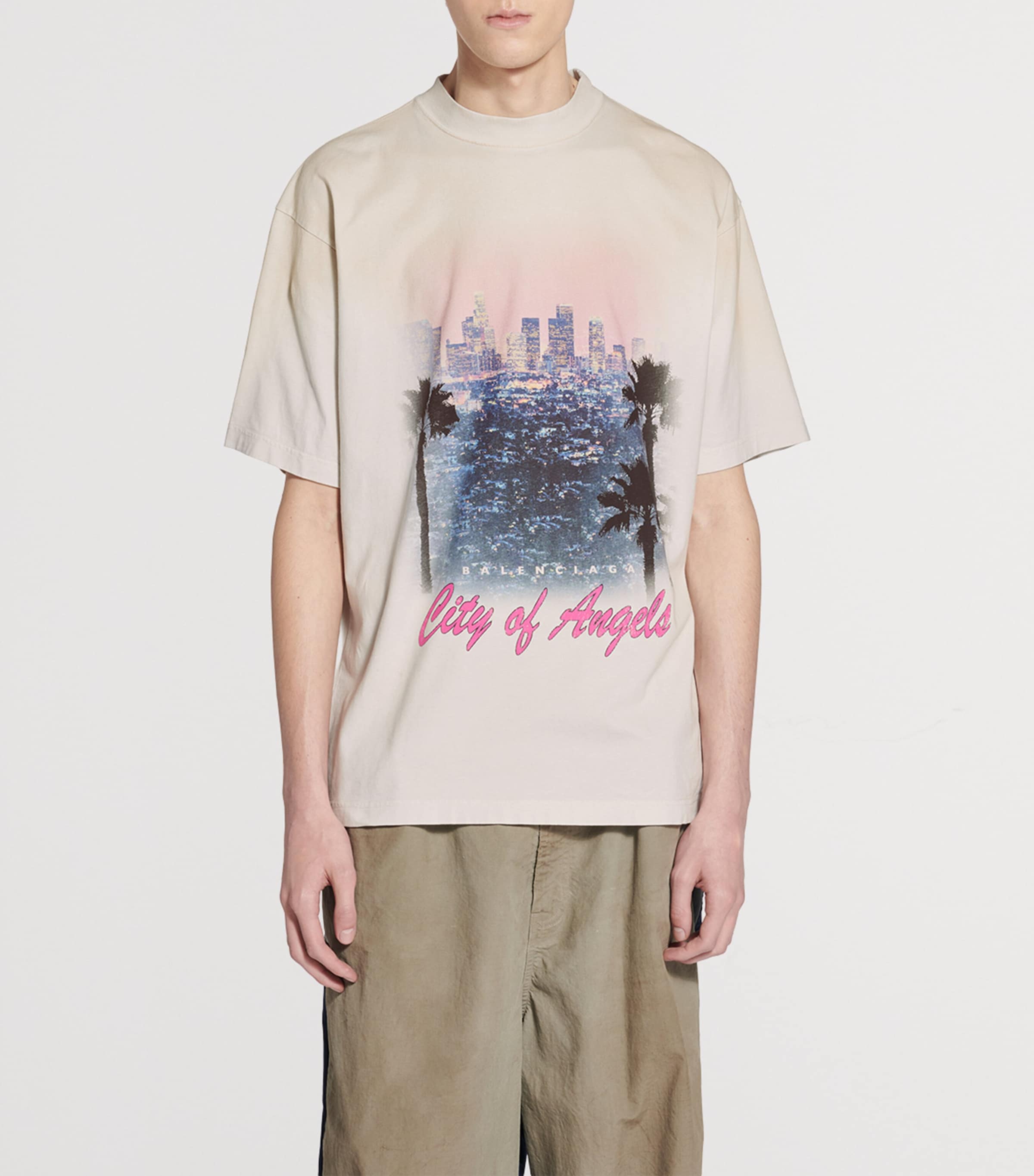 Balenciaga Mens Oversized Cotton Printed T-Shirt Image 2