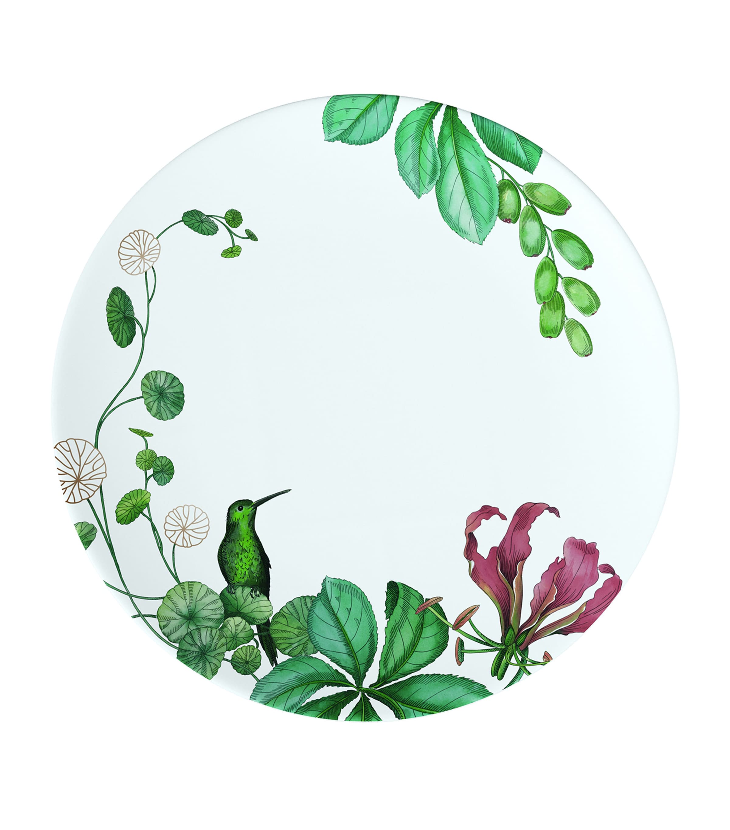 Villeroy & Boch Avarua Leaf-print Porcelain Dessert Breakfast Plate 21.9cm