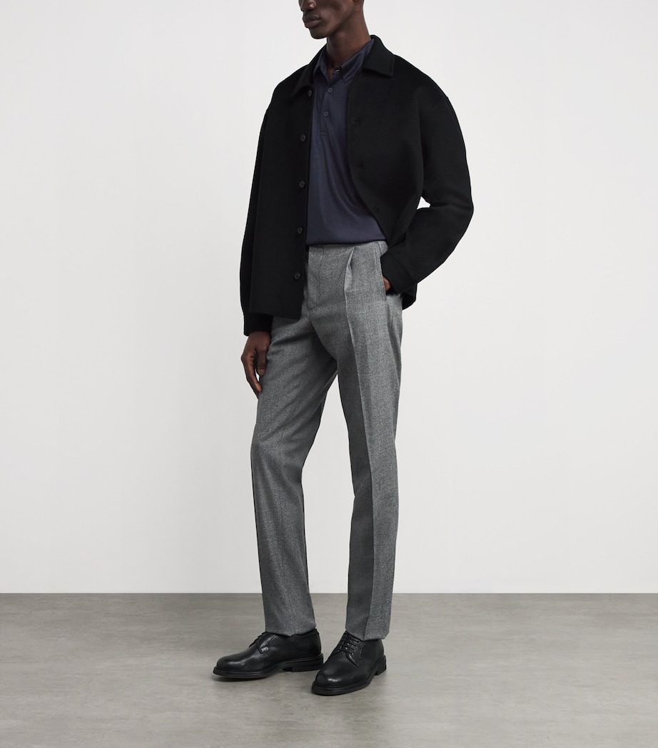 Cashmere Polo Shirt 43009 NAVY BLUE Image 2