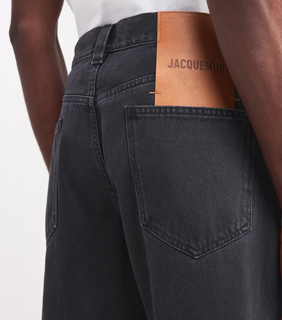 Jacquemus Mens Le de Nîmes Wide-Leg Jeans Black Image 6