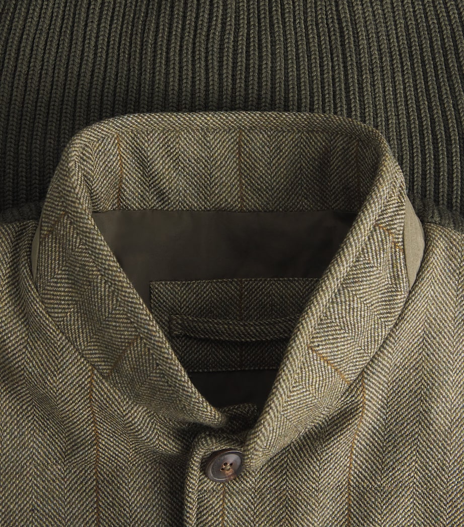 Purdey Mens Tweed-Front Clarges Gilet Cairn Tweed Image 7