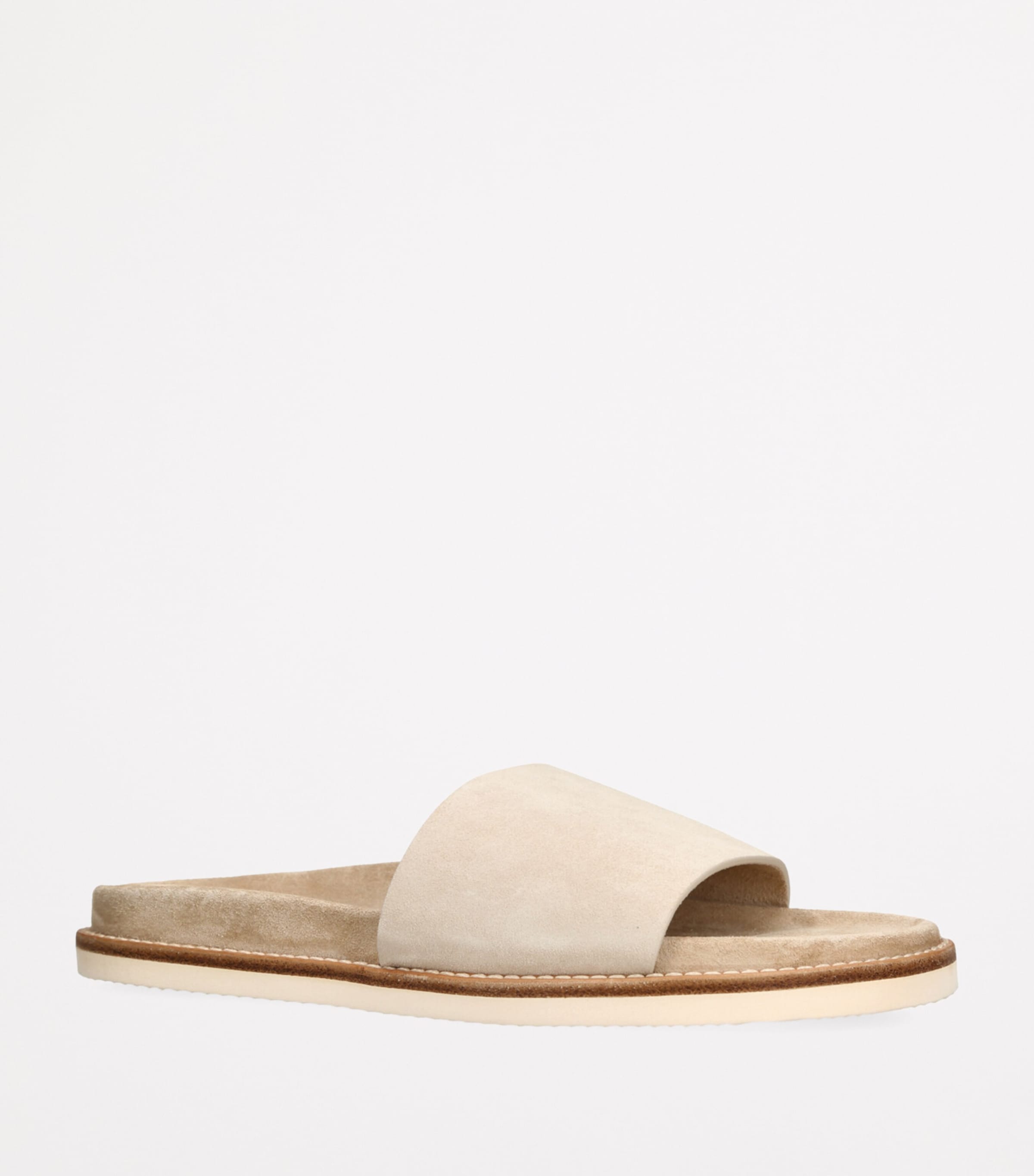 Suede Slides BEIGE Image 3