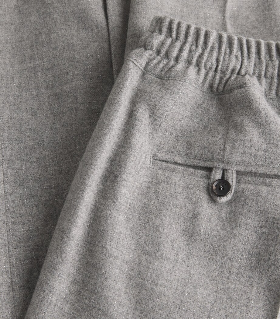 Virgin Wool-Cashmere Shimmer Trousers GREY Image 5
