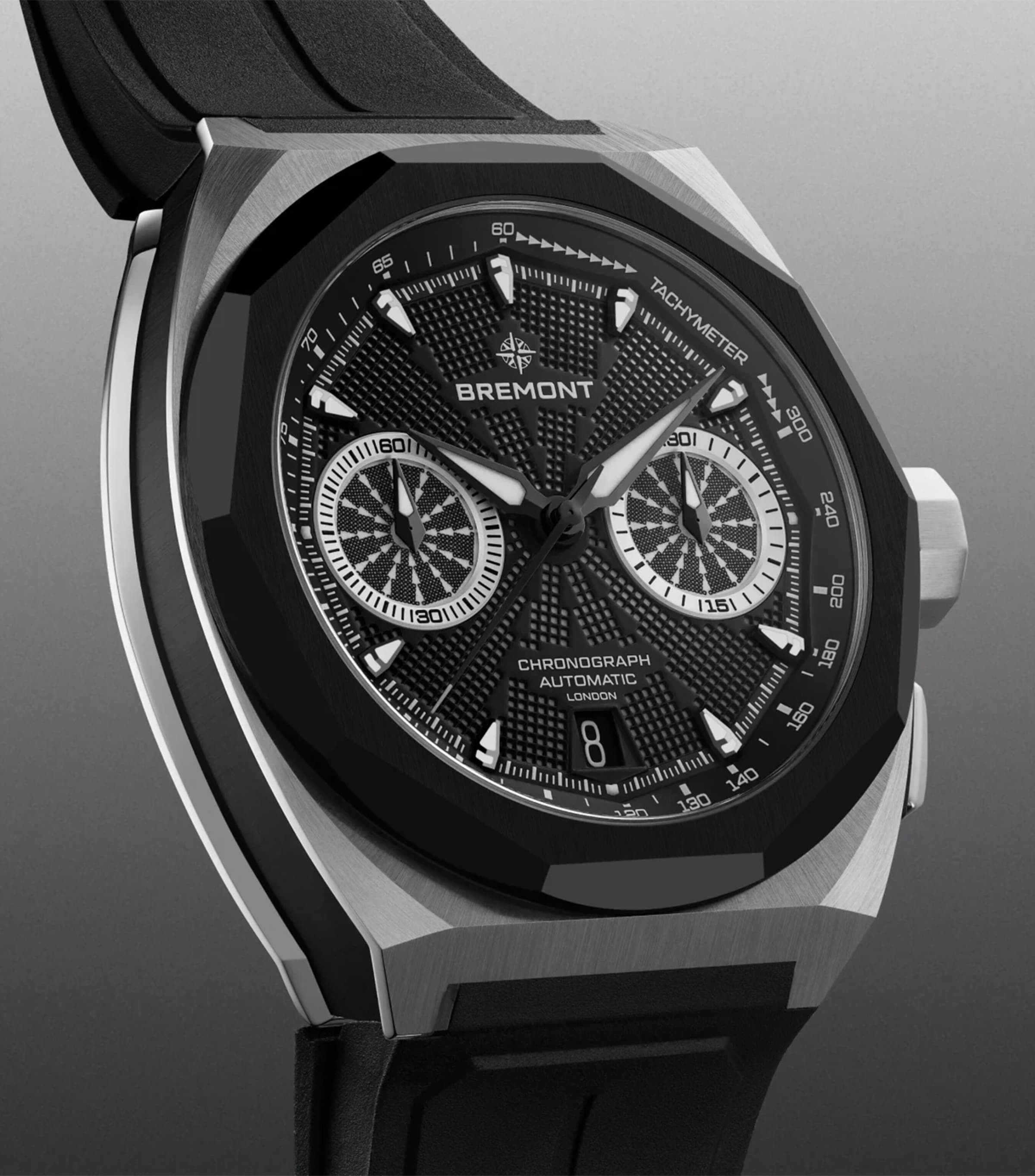 Bremont Stainless Steel Supernova Chronograph Watch 41mm Black Image 5
