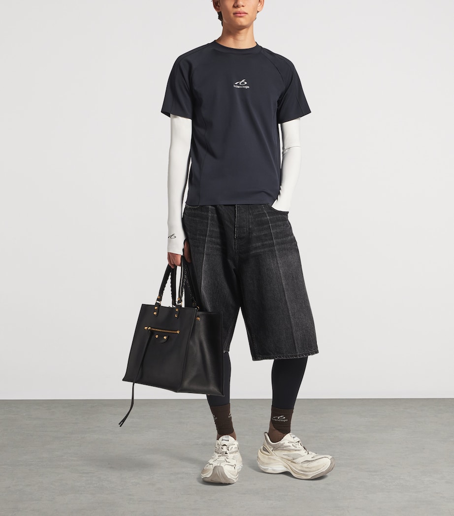 Balenciaga Mens Technical Double-Layer T-Shirt Image 2