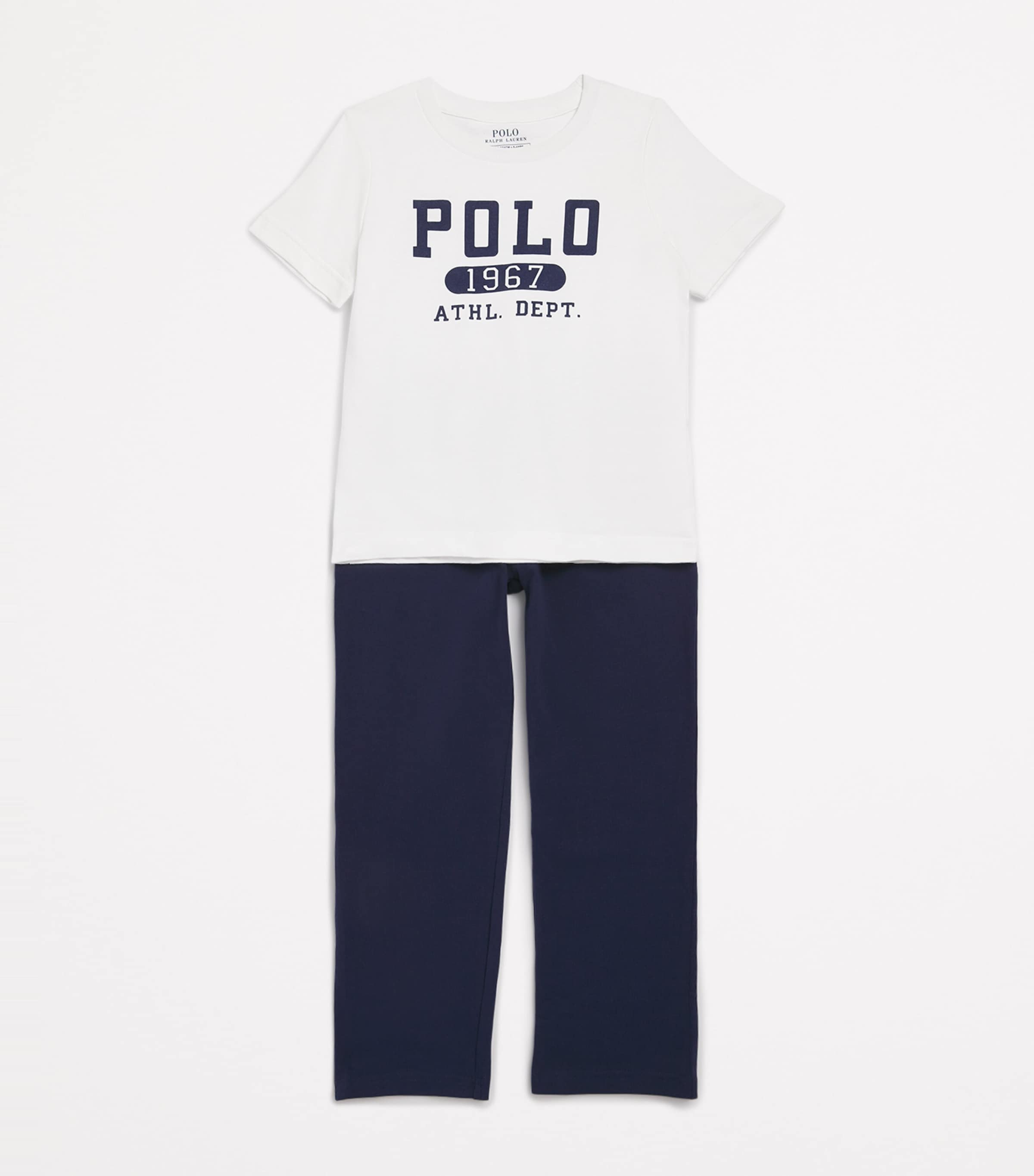 Cotton Logo Pyjama Set (8-10 Years) BFT FRENCH NAVY Image 3