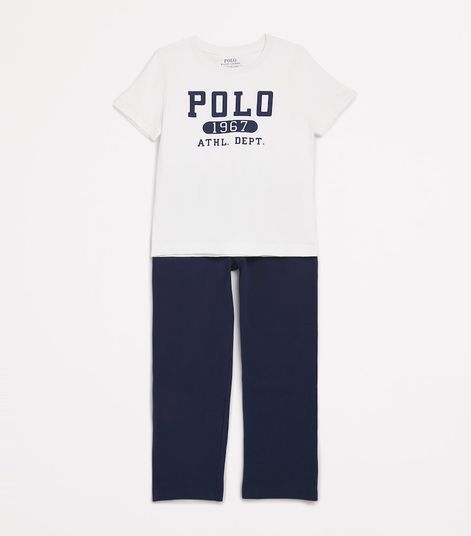 Cotton Logo Pyjama Set (8-10 Years) BFT FRENCH NAVY Image 3