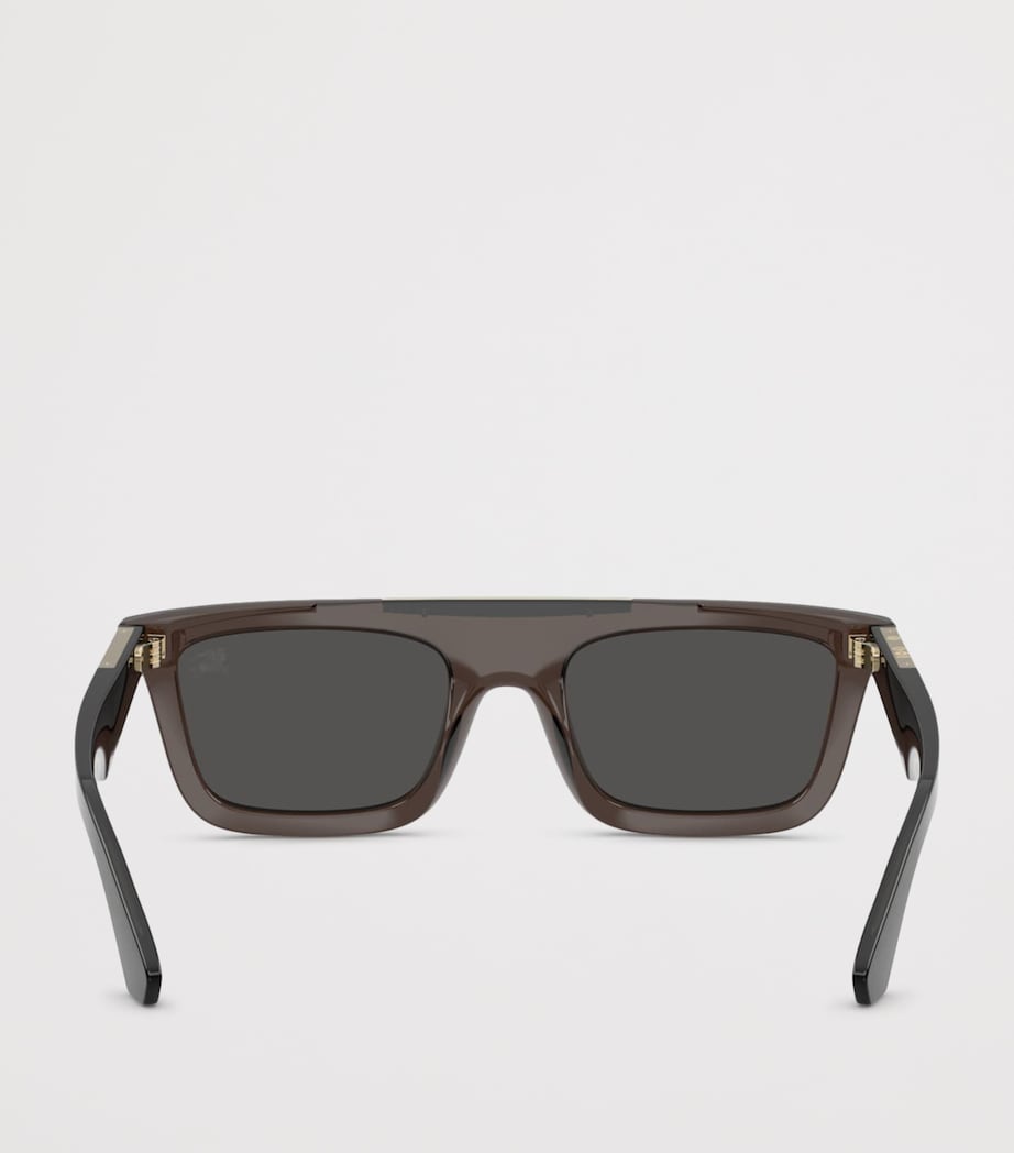 Burberry Injected BE4451U Rectangle Sunglasses Grey Image 4