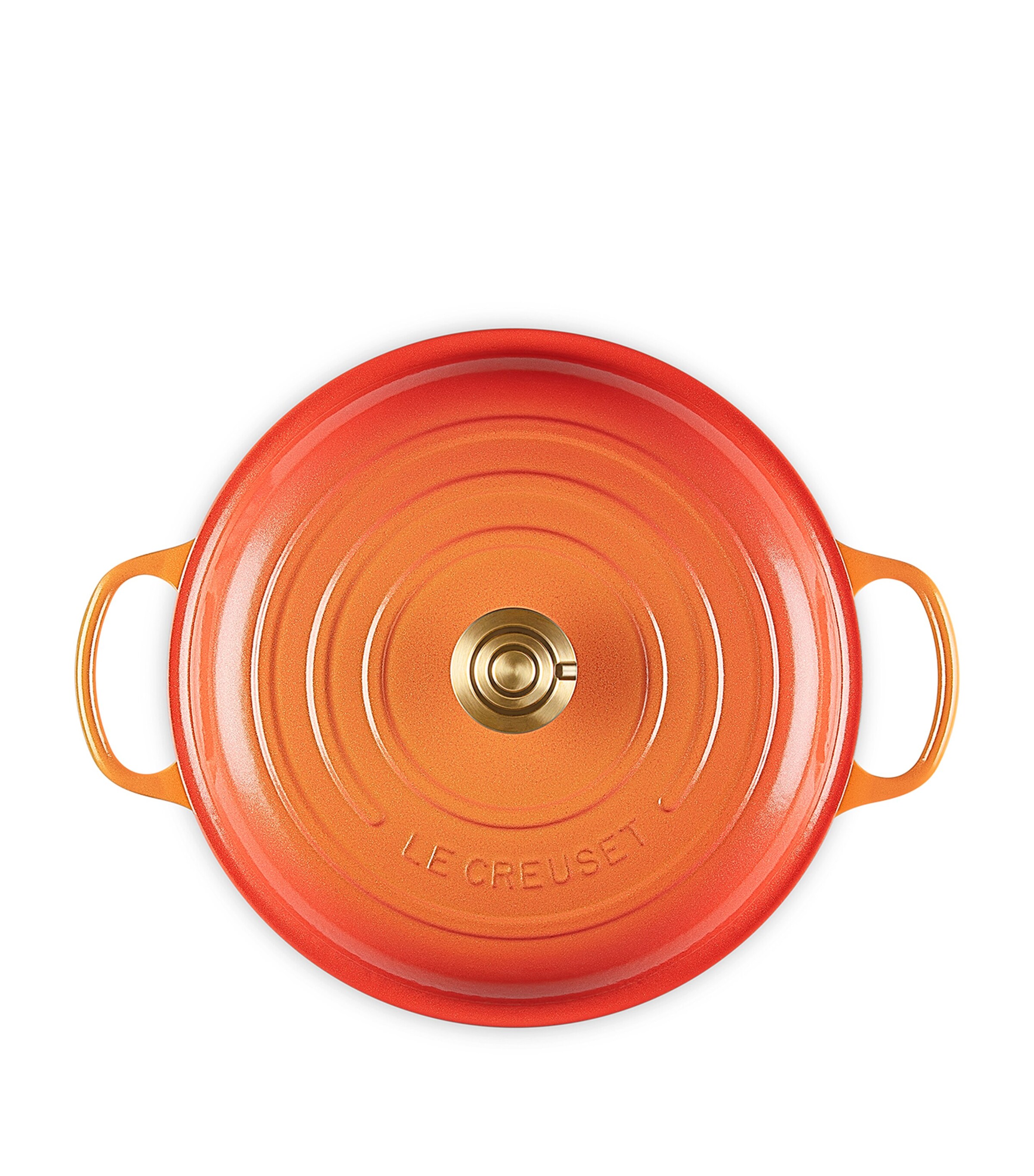 Le Creuset Cast Iron Flamme Dorée Shallow Casserole Dish (30cm) Orange Image 4